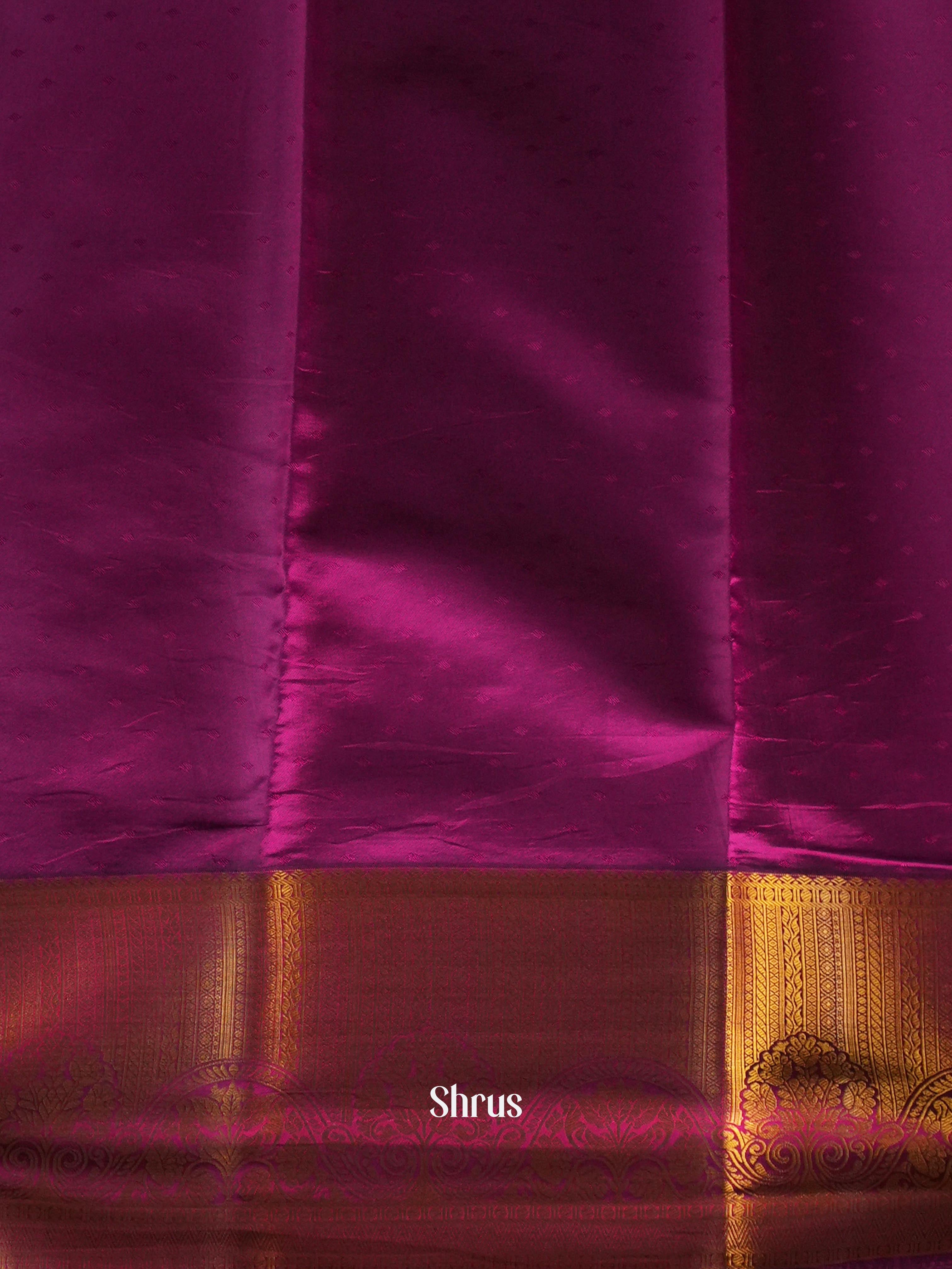 Red & Purple - Printed Silk Saree - Shop on Shrus.com