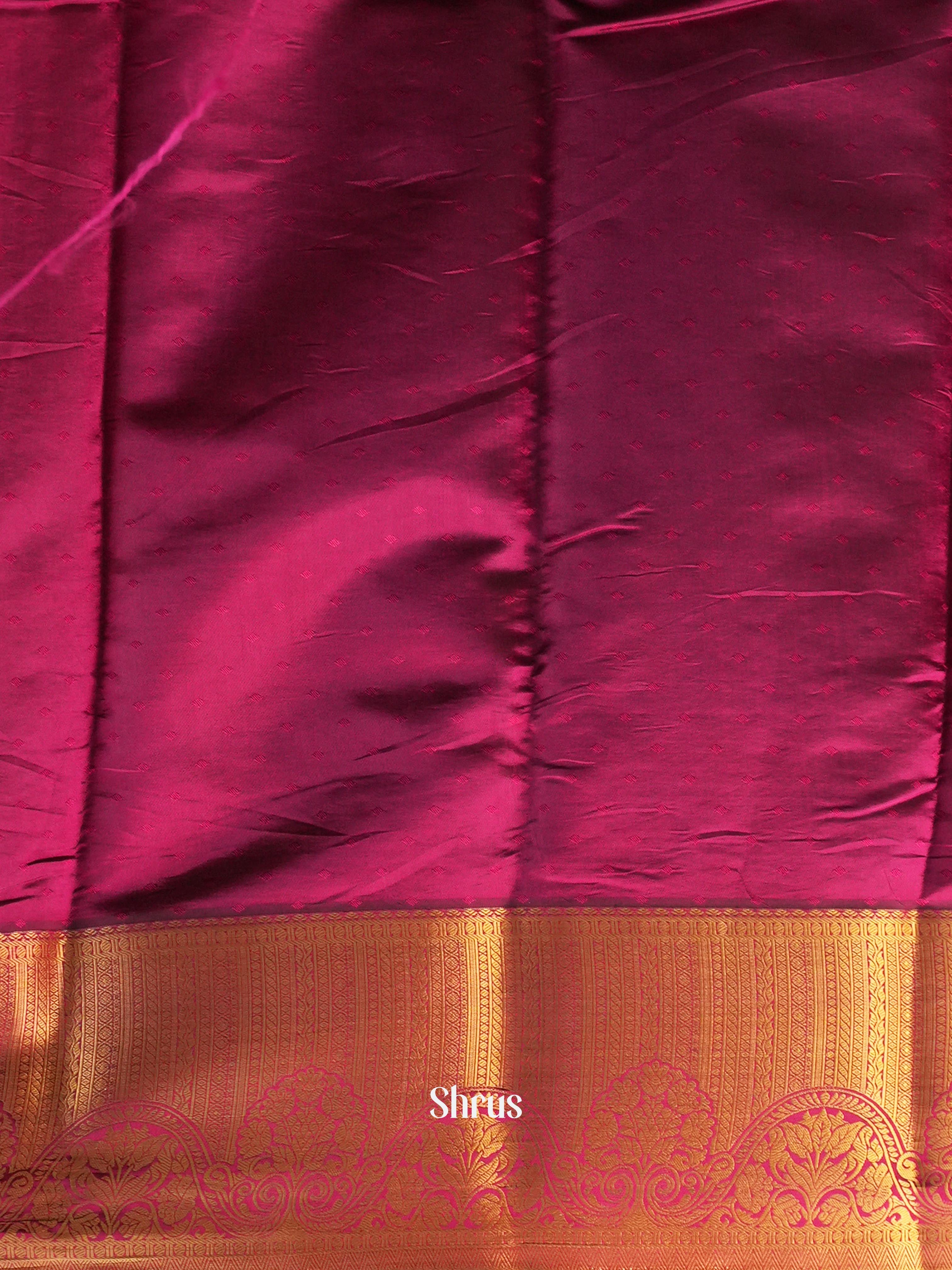 Brown & Maroon - Printed Silk Saree - Shop on Shrus.com