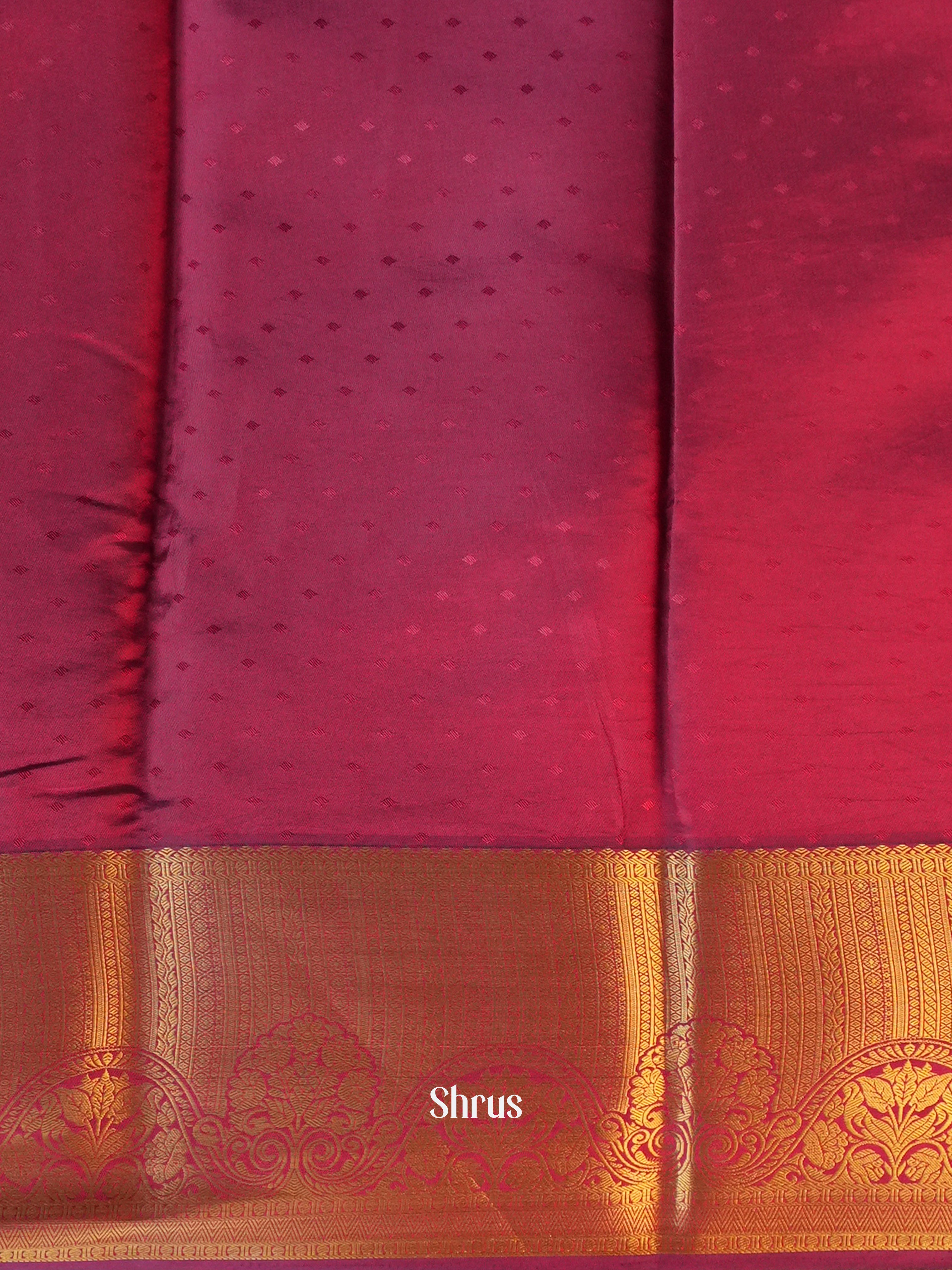 Maroon - Printed Silk Saree - Shop on Shrus.com