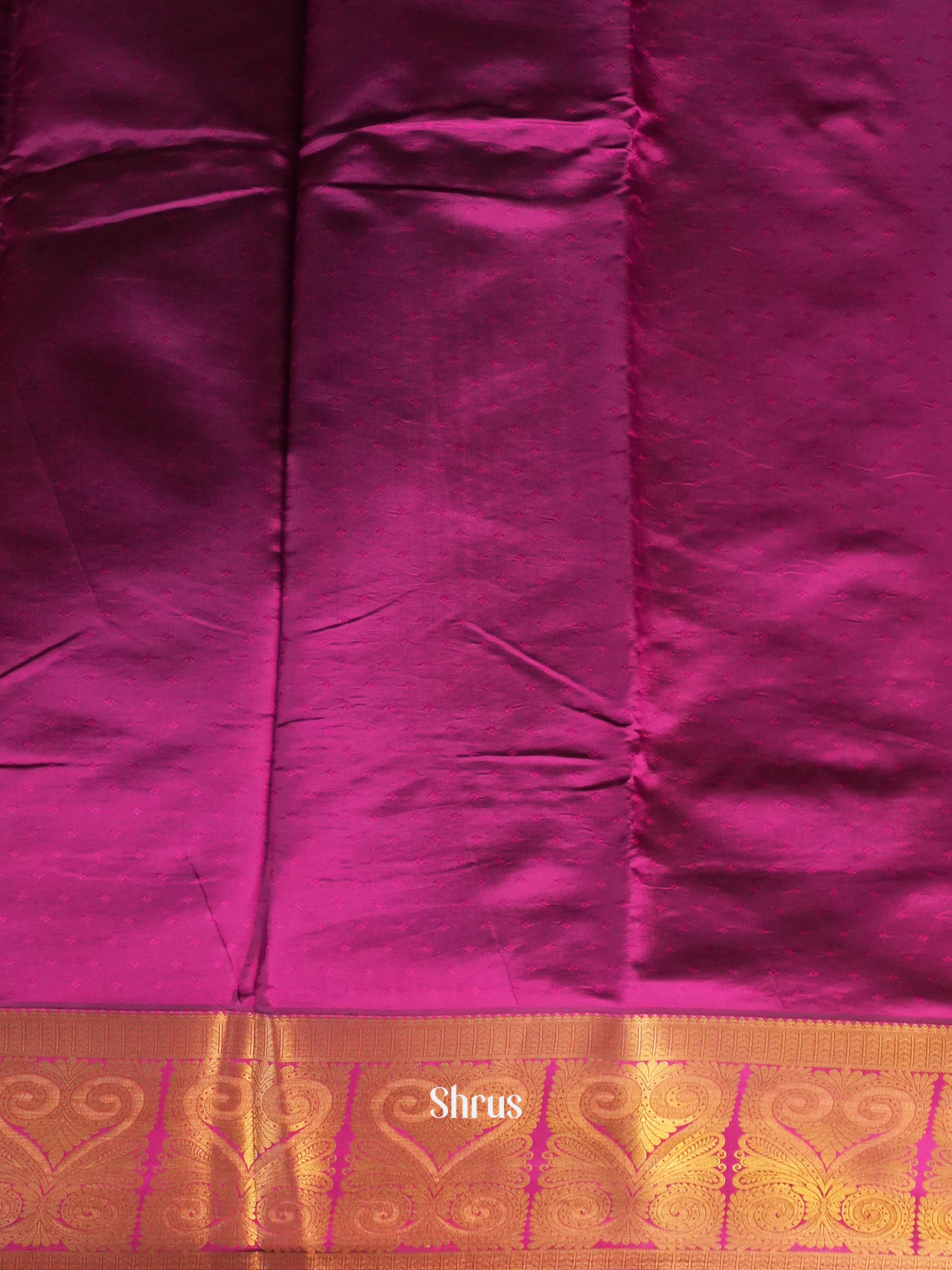 Orange & Purple - Printed Silk Saree - Shop on Shrus.com