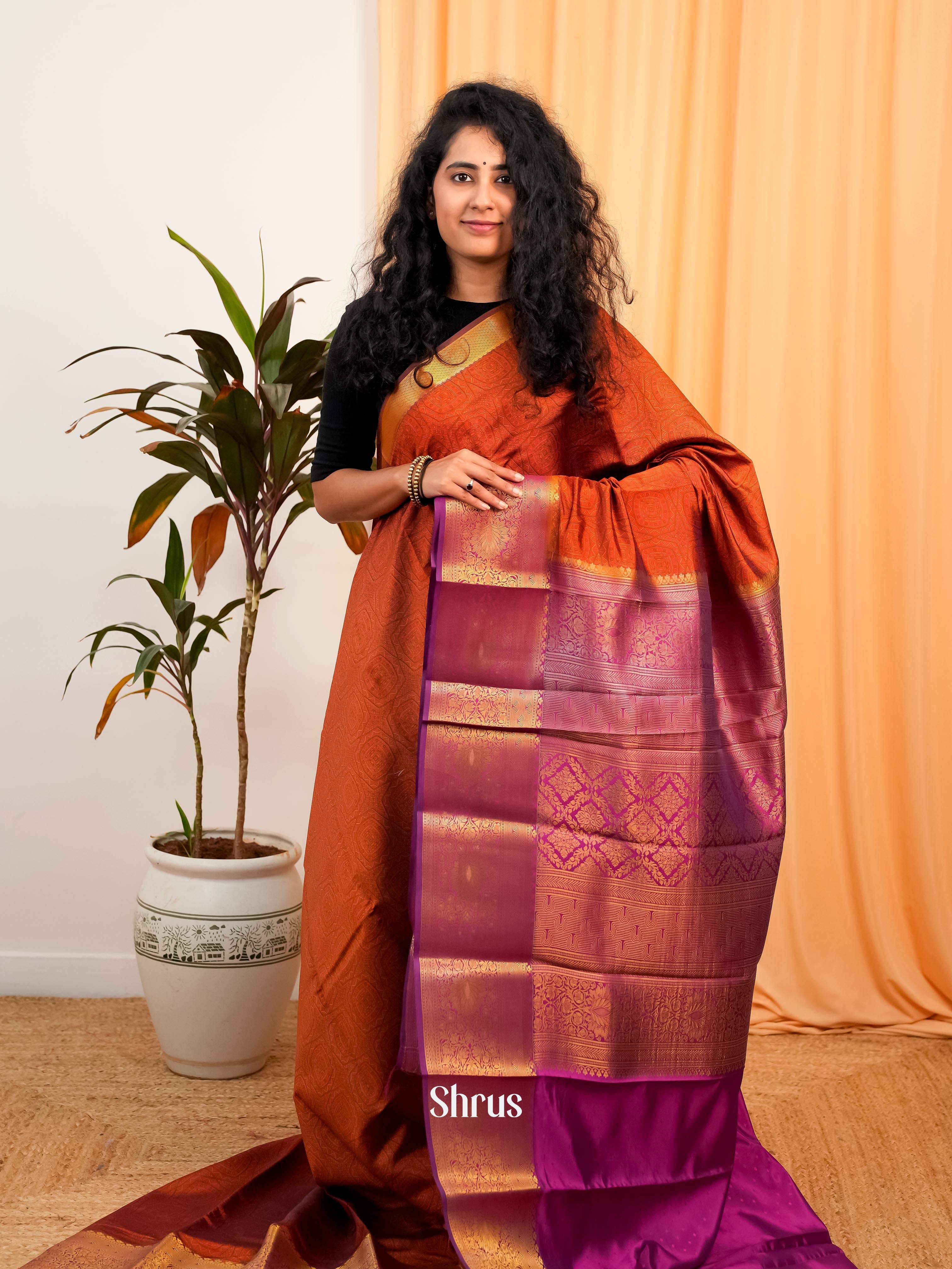 CIS19241 - Printed Silk Saree - Shop on Shrus.com
