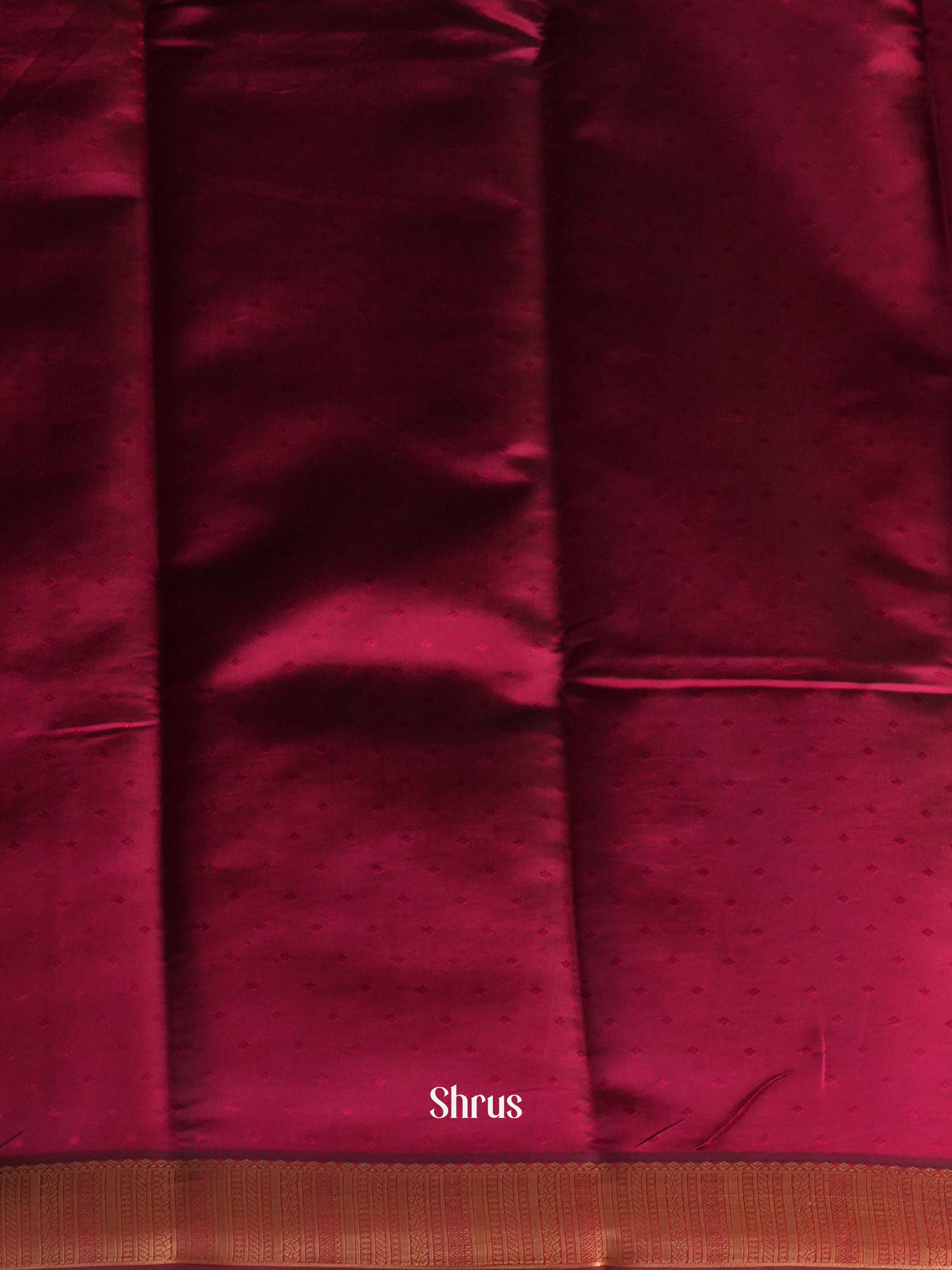 Brown & Maroon- Printed Silk Saree - Shop on Shrus.com
