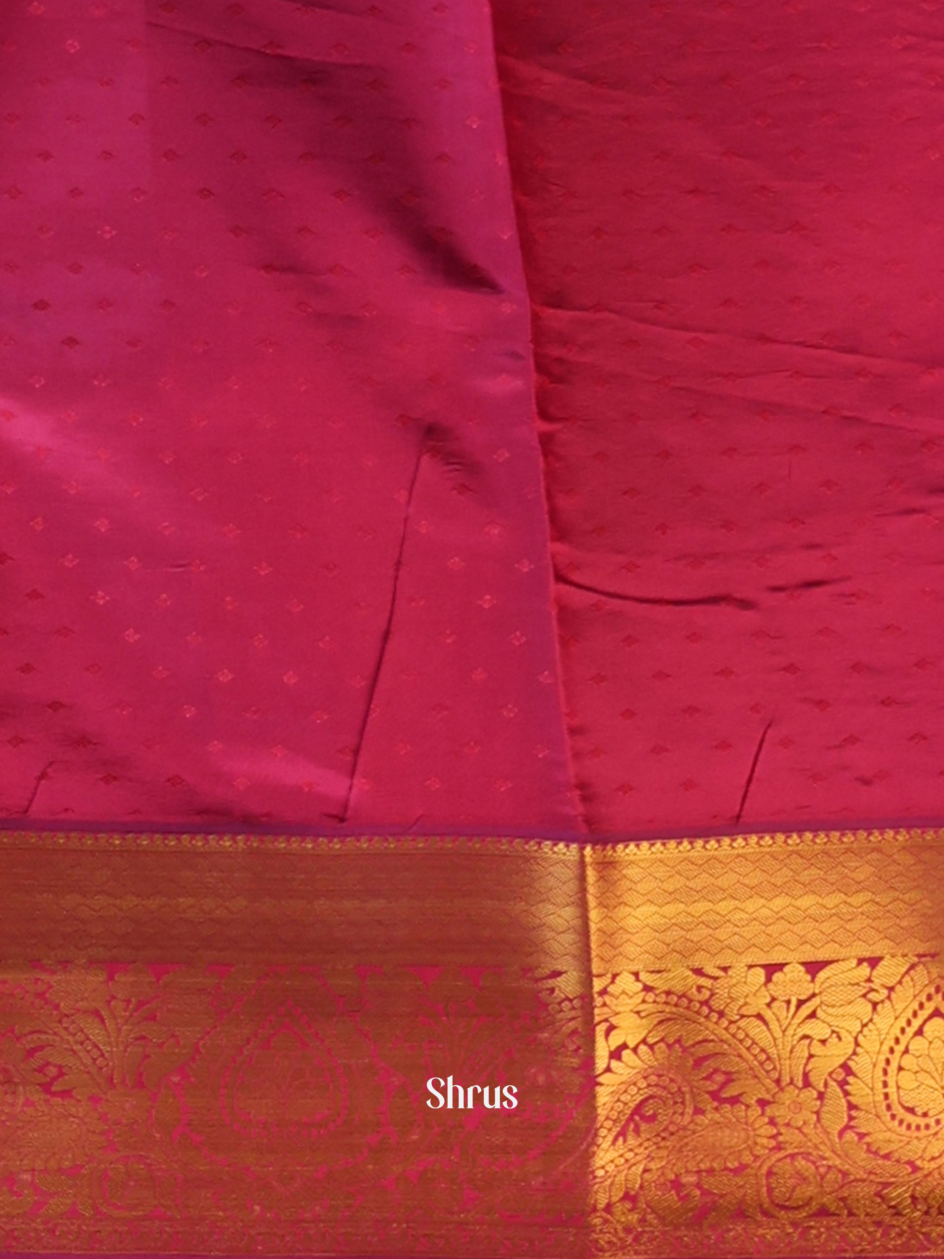 Brown & Maroon- Printed Silk Saree - Shop on Shrus.com