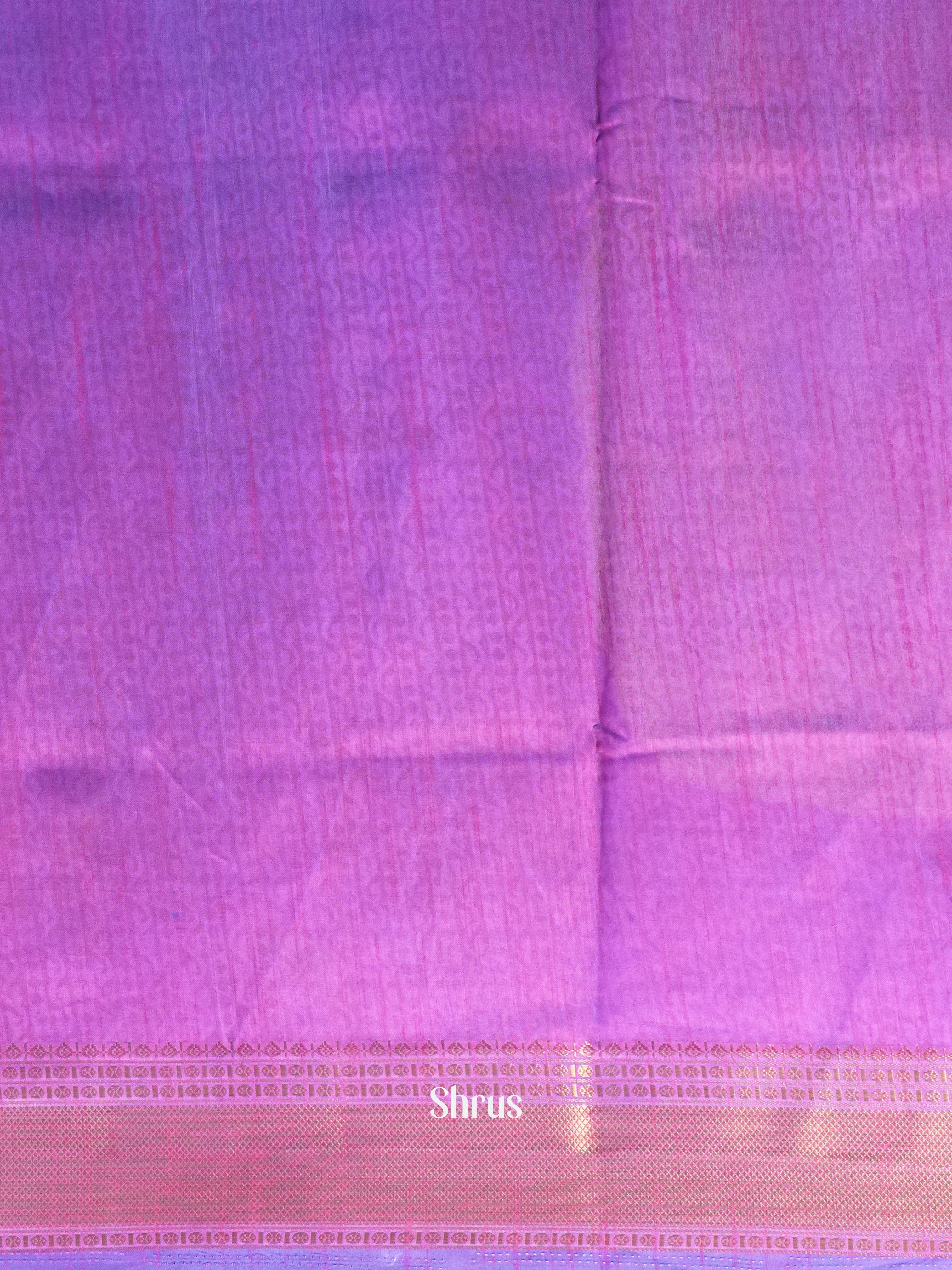 Blue & Purple - Semi Patola Saree - Shop on Shrus.com