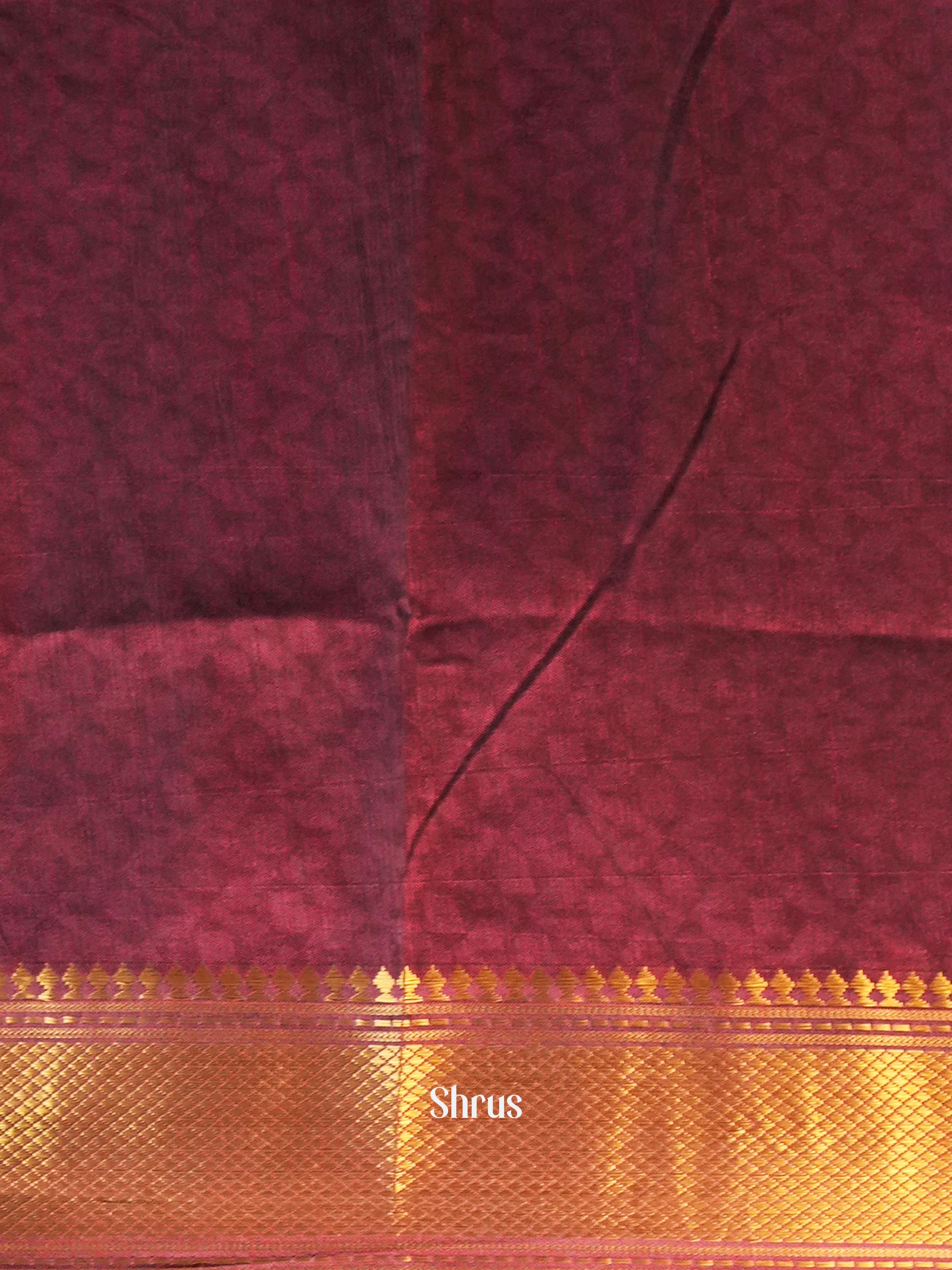 Black & Maroon - Semi Patola Saree - Shop on Shrus.com