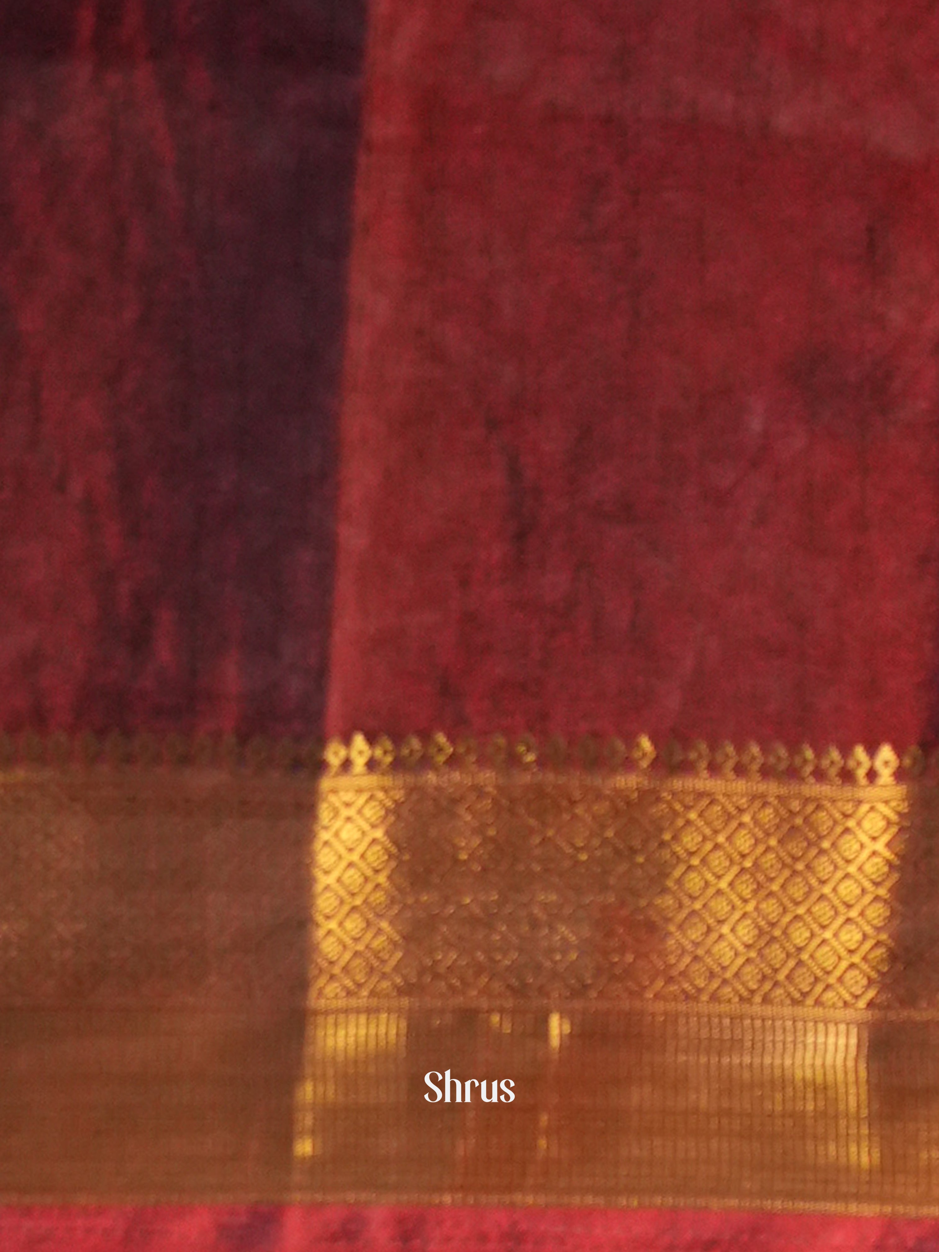 Red & Maroon - Semi Patola Saree - Shop on Shrus.com