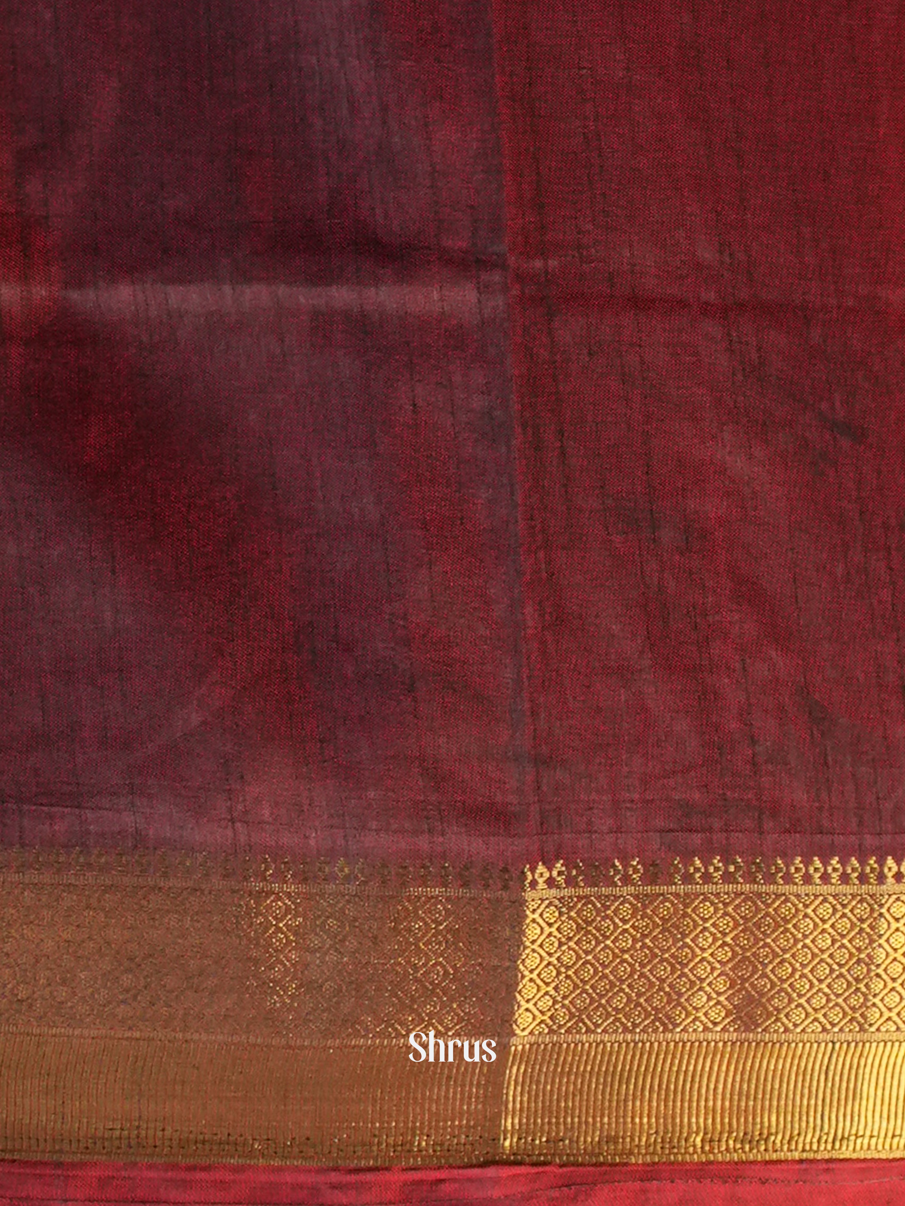 Red & Maroon - Semi Patola Saree - Shop on Shrus.com