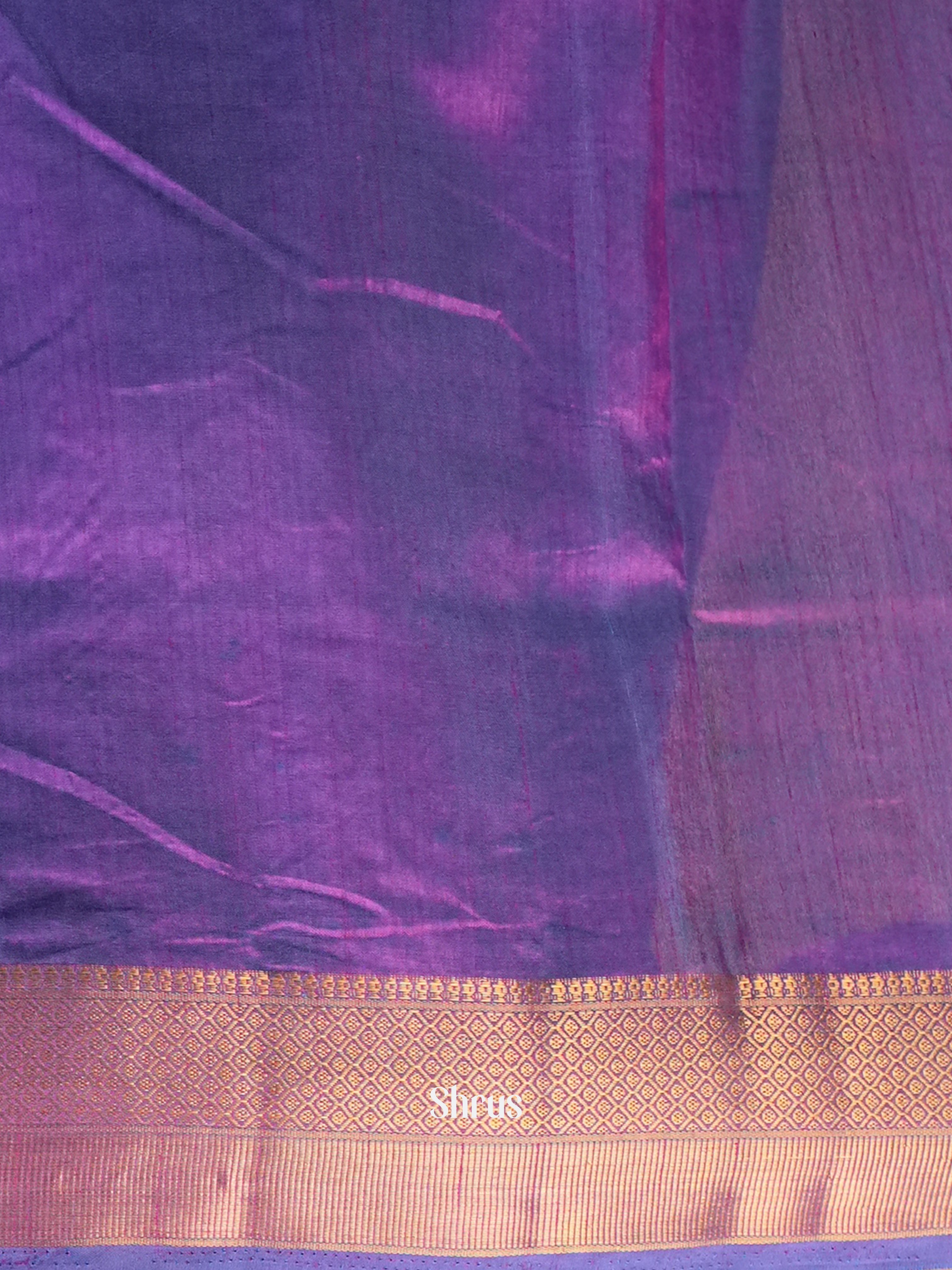 Blue & Purple - Semi Patola Saree - Shop on Shrus.com