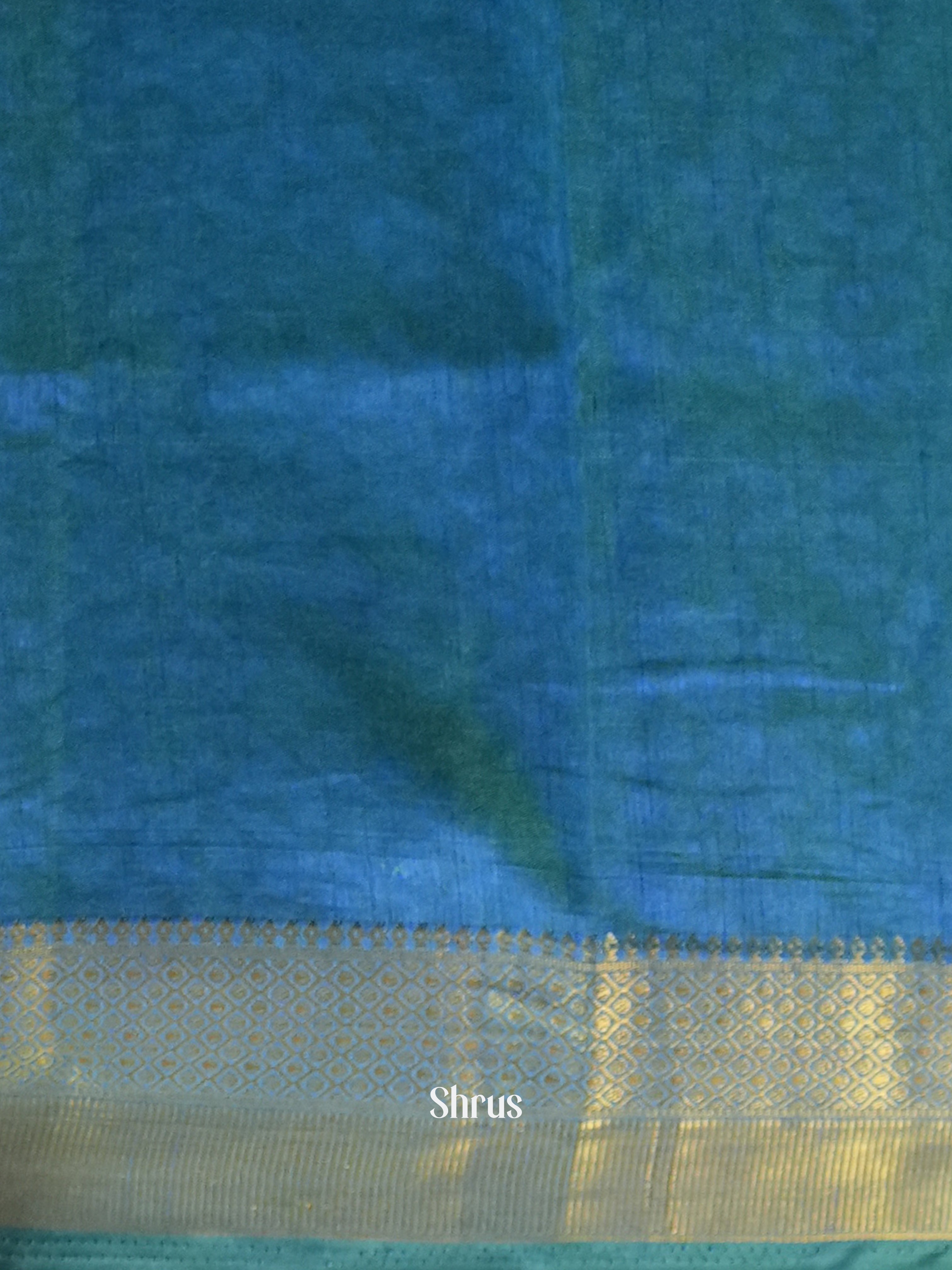Green & Blue - Semi Patola Saree - Shop on Shrus.com