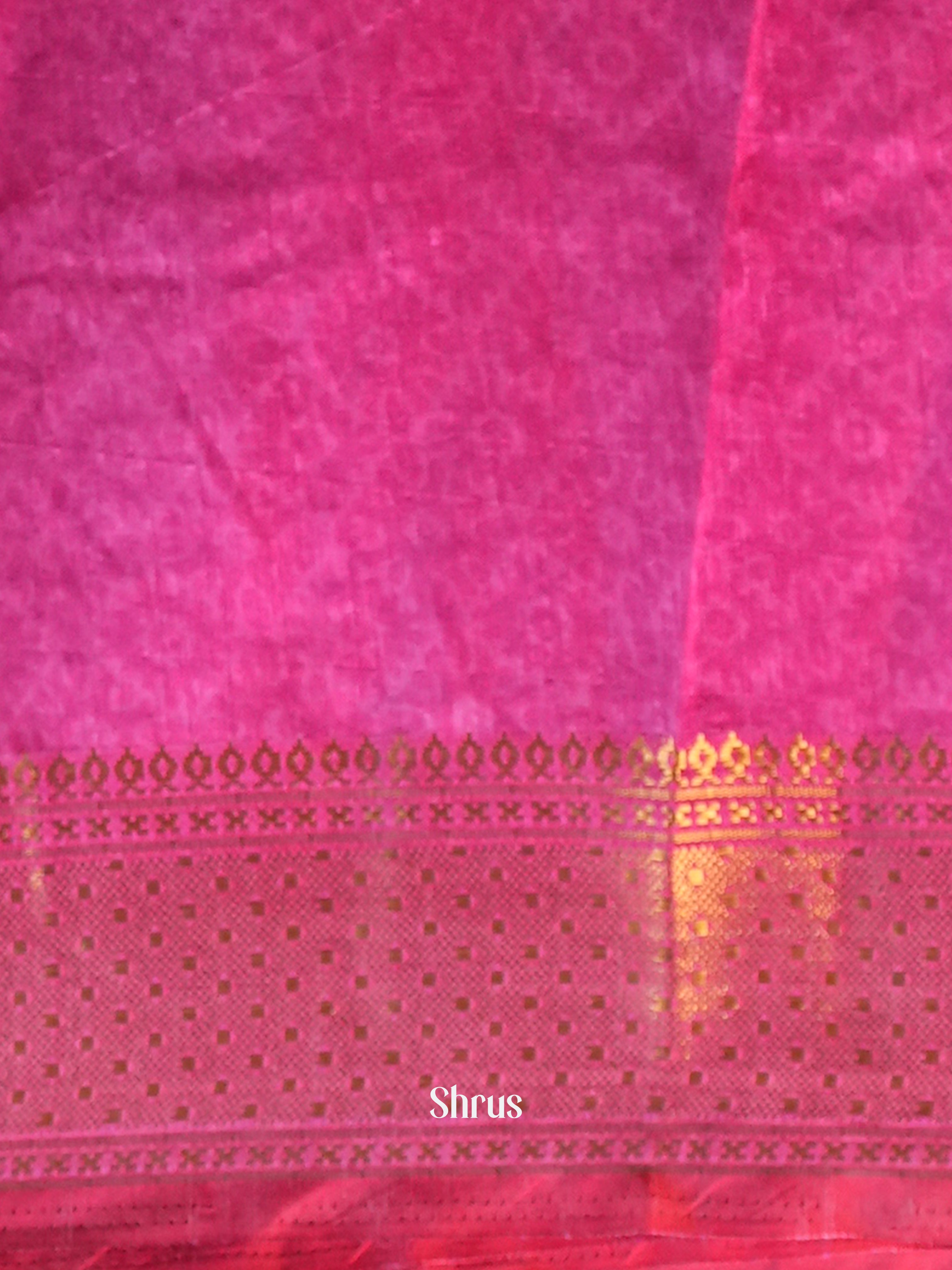 Purple & Pink - Semi Patola Saree - Shop on Shrus.com