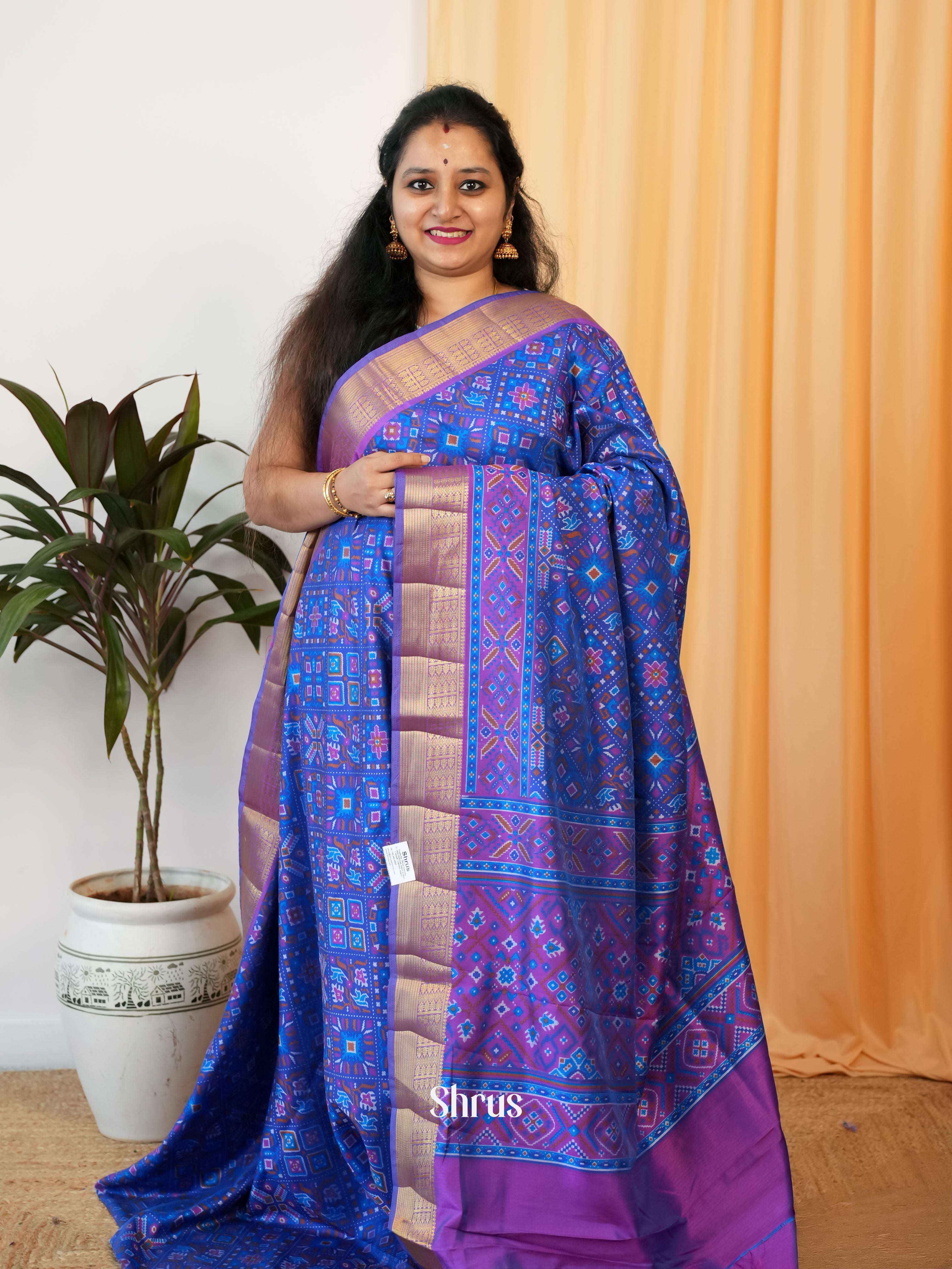 Blue & Purple - Semi Patola - Shop on Shrus.com