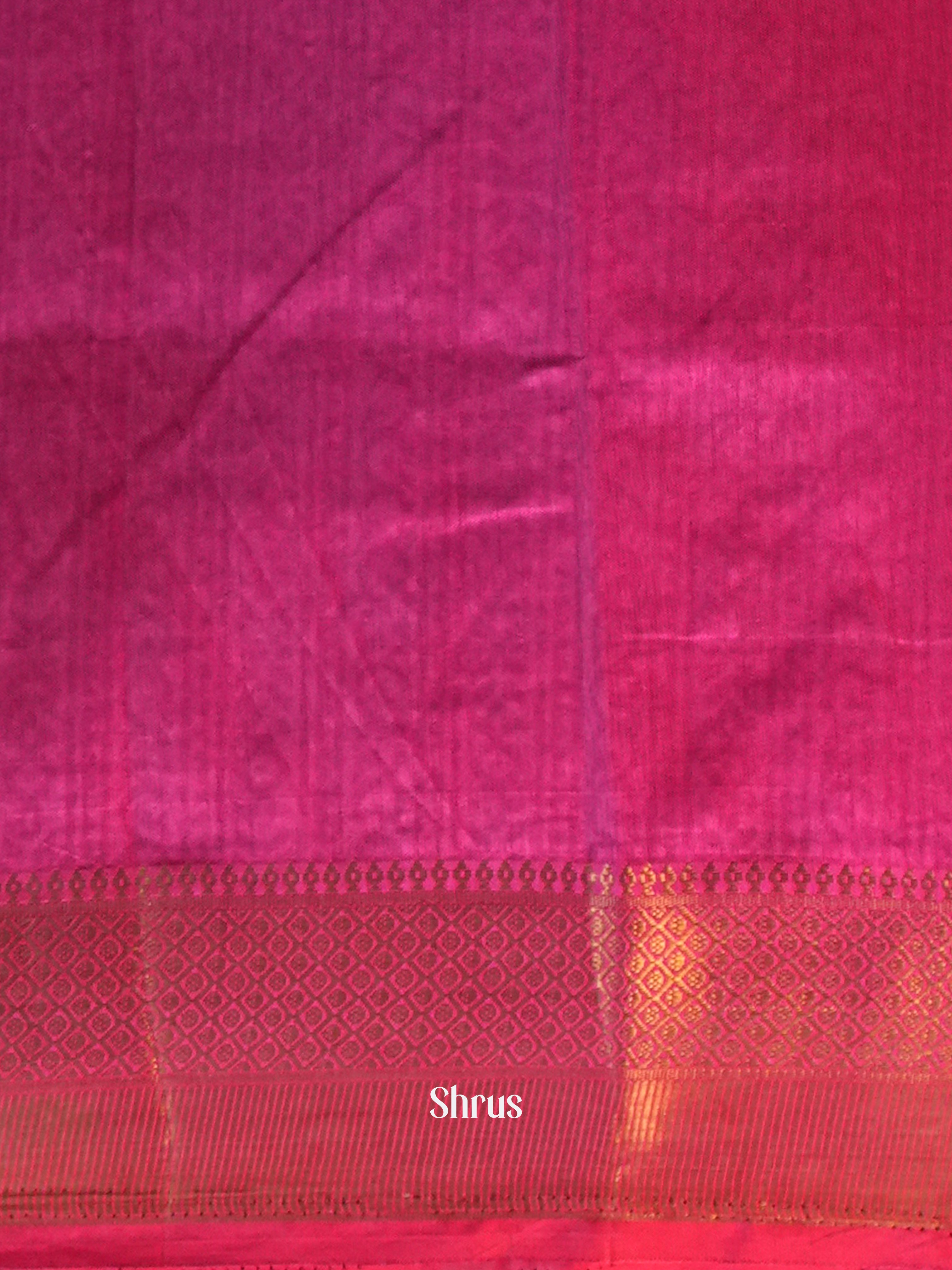 Purple & Pink - Semi Patola Saree - Shop on Shrus.com
