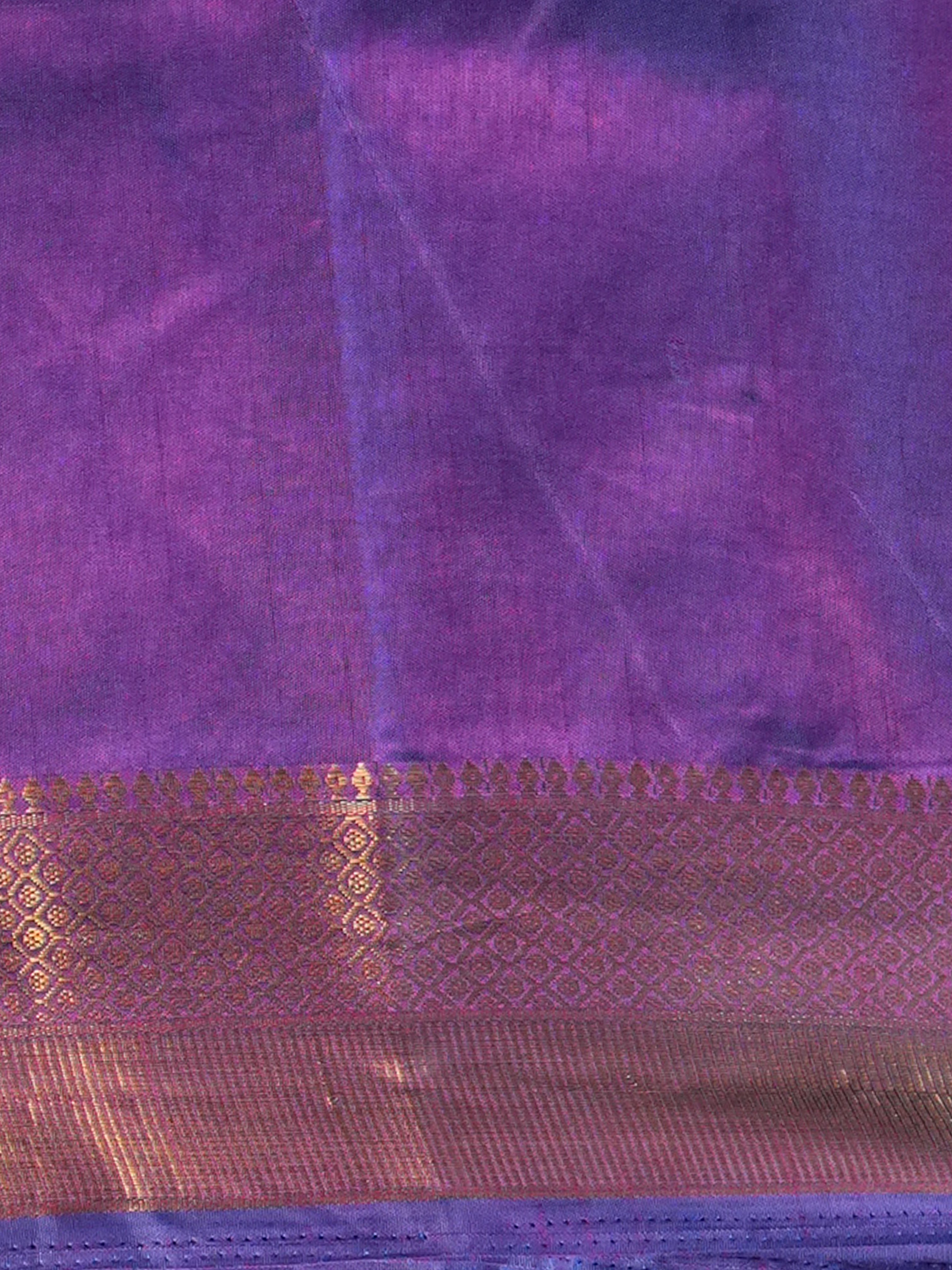 Blue & Purple - Semi Patola Saree - Shop on Shrus.com