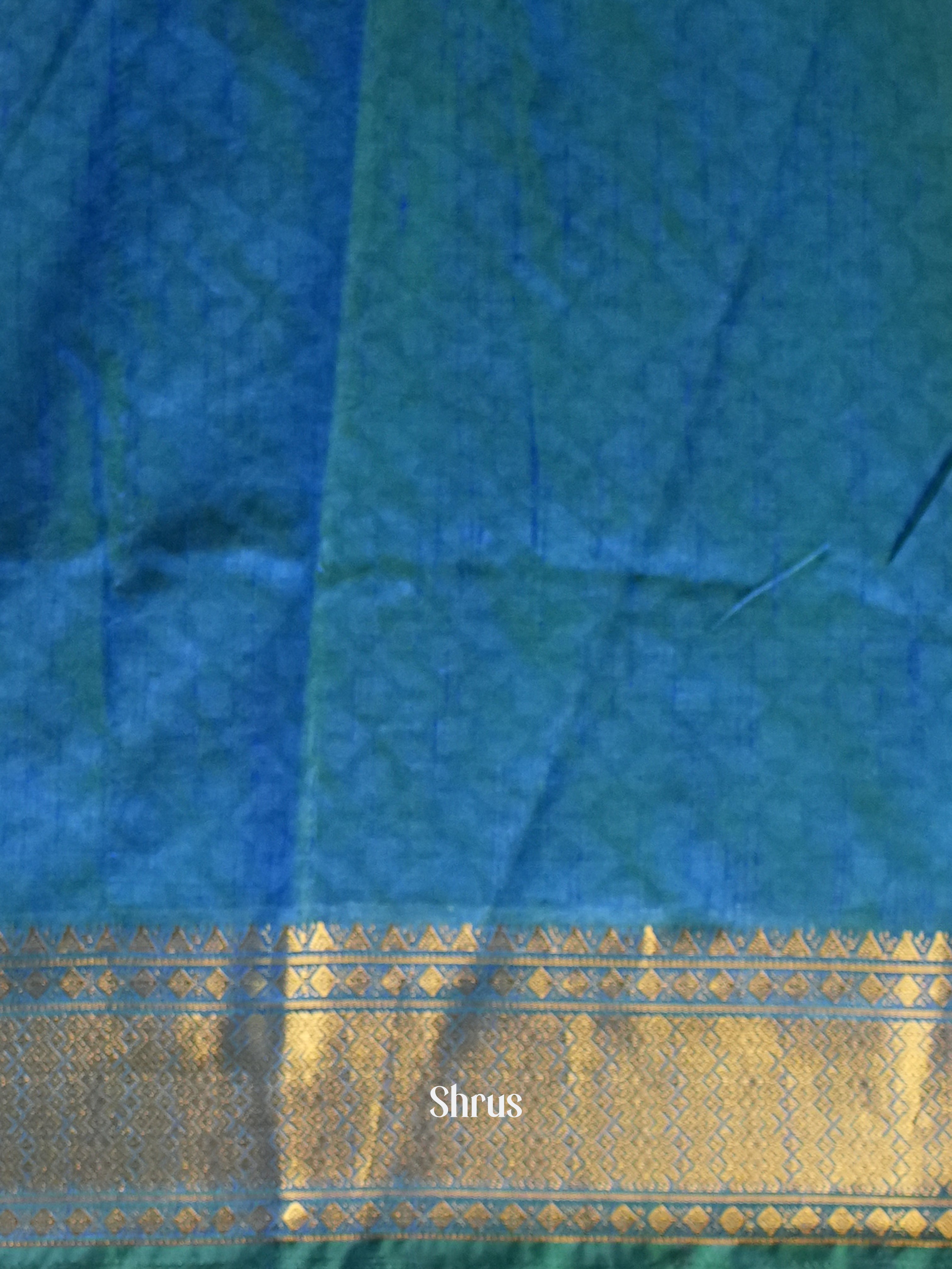 Green & Blue - Semi Patola Saree - Shop on Shrus.com