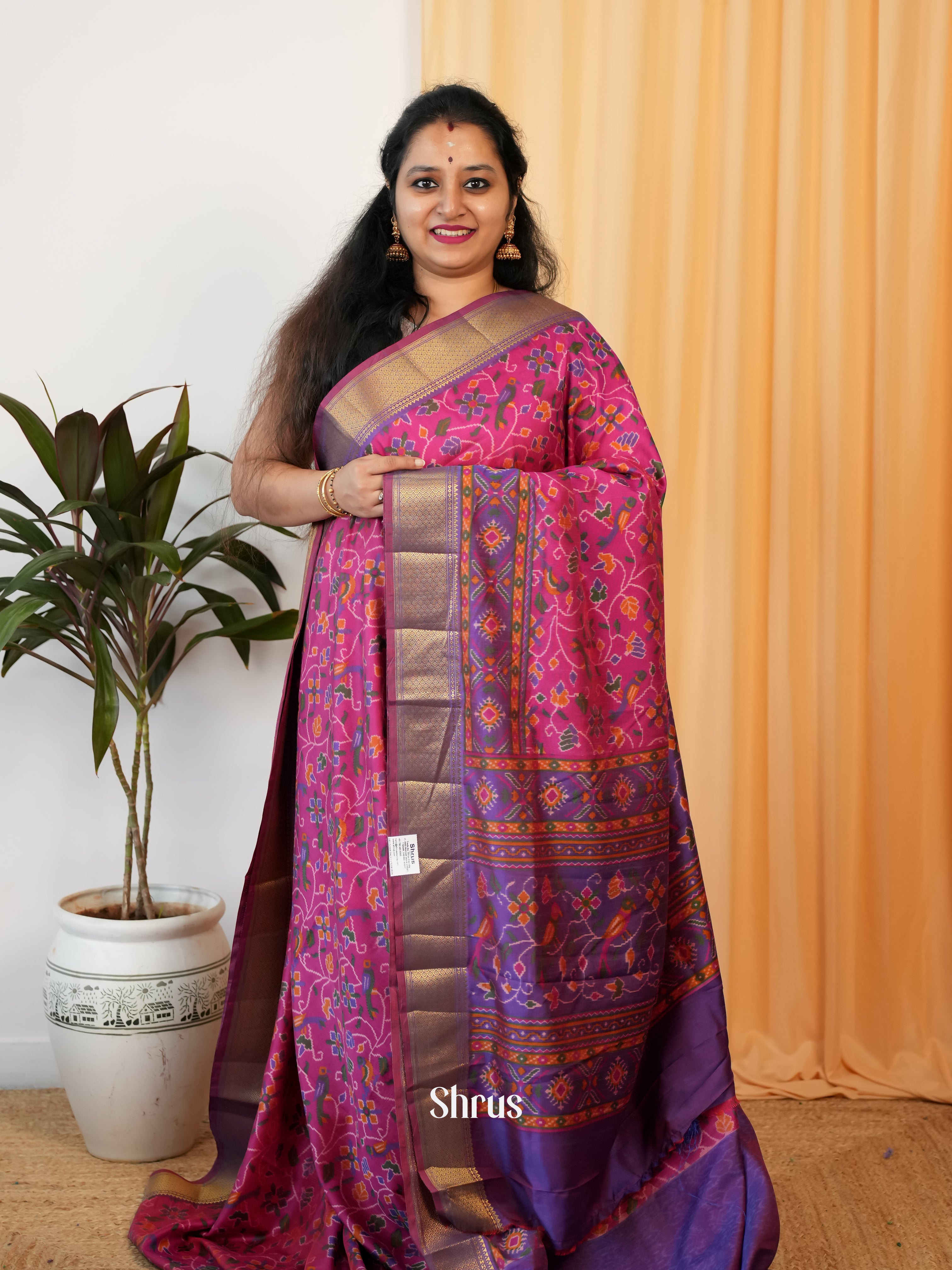 Pink & Purple - Semi Patola - Shop on Shrus.com