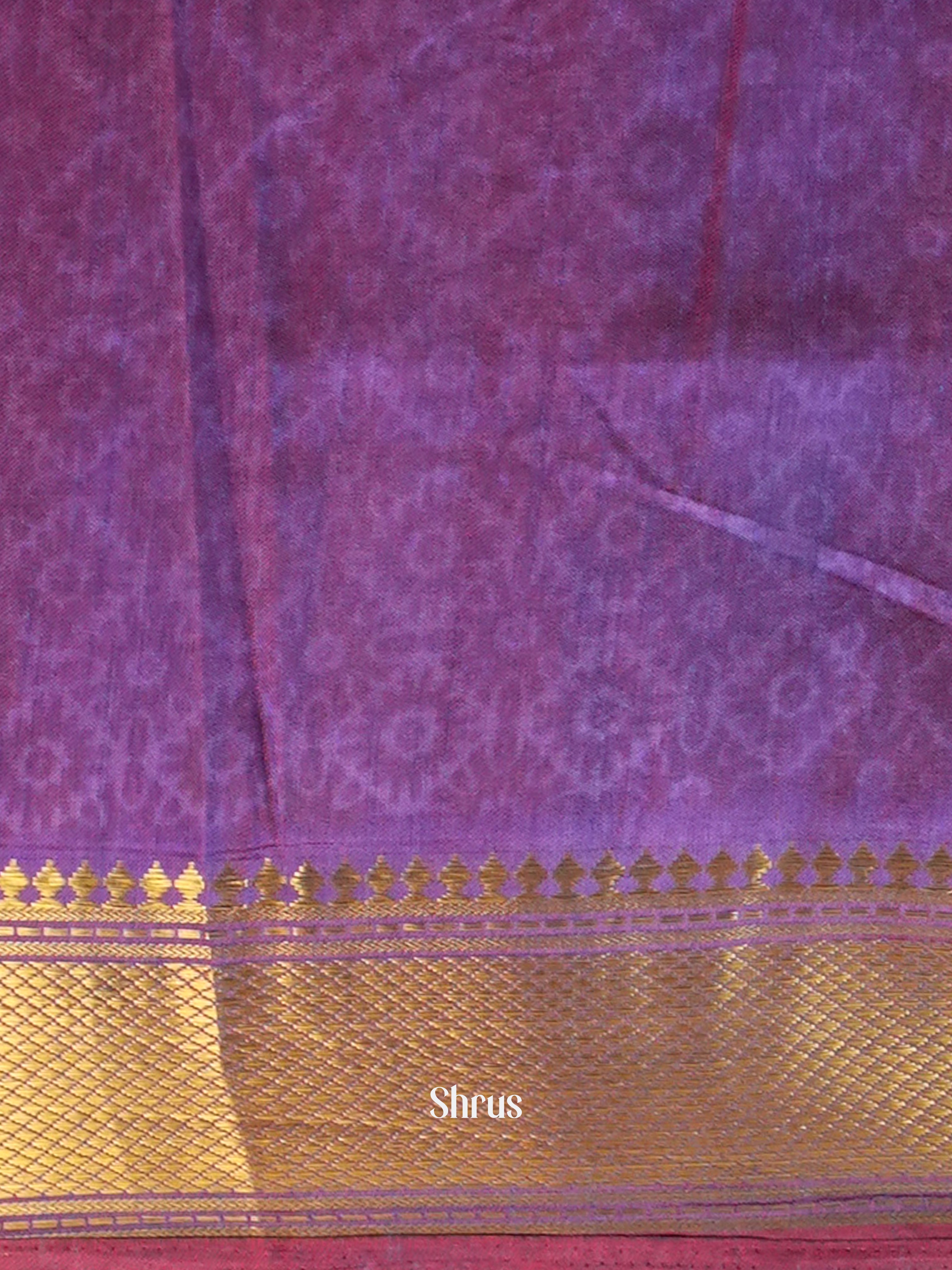 Pink & Purple - Semi Patola Saree - Shop on Shrus.com