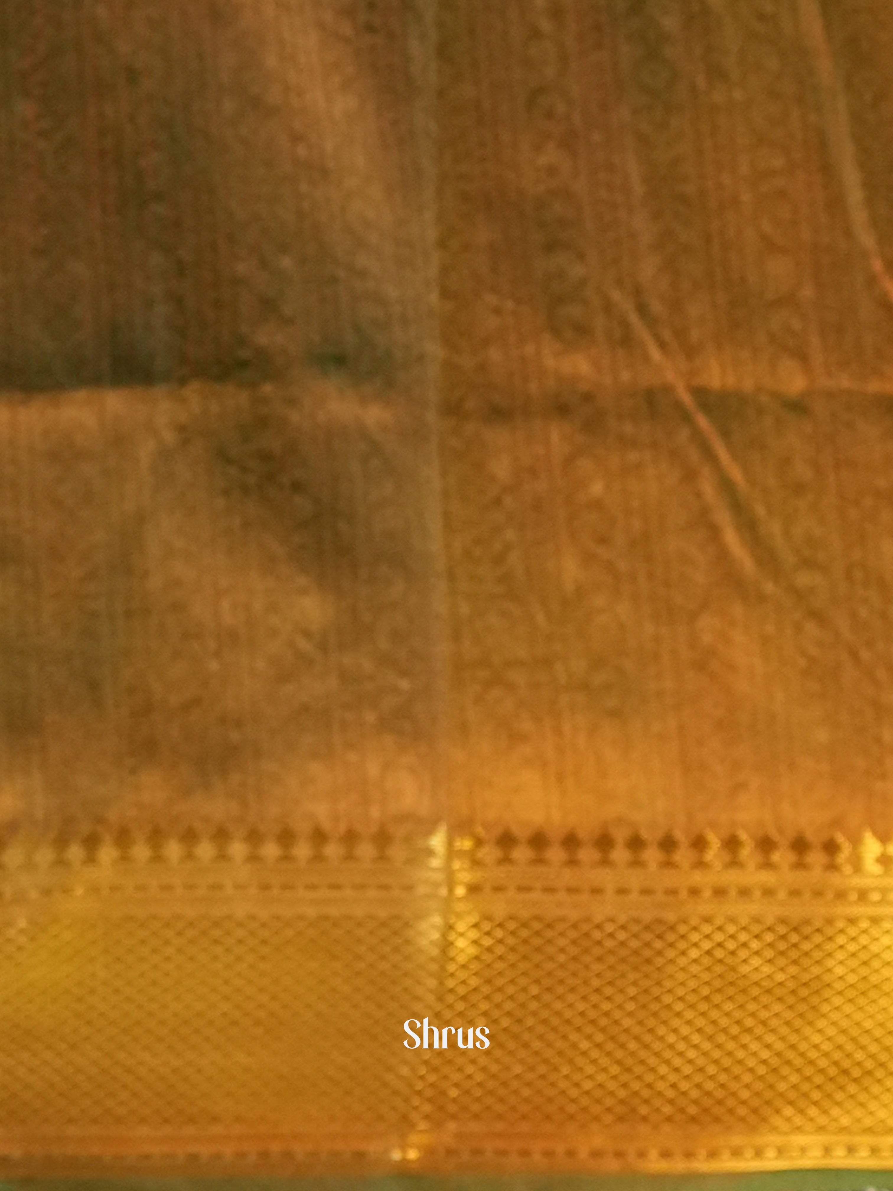 Blue & Mustardy Green - Semi Patola Saree - Shop on Shrus.com