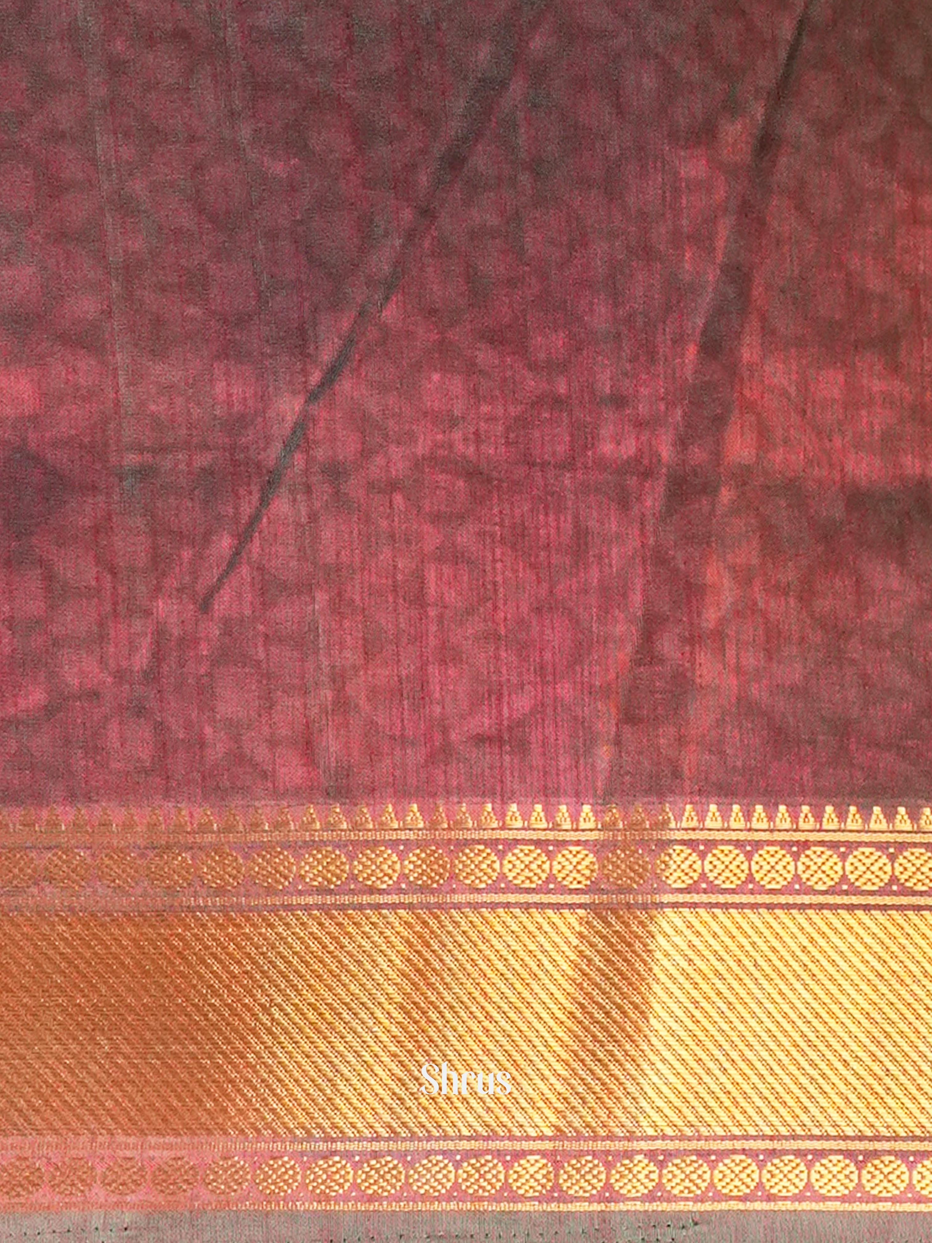 Green & Maroon - Semi Patola Saree - Shop on Shrus.com