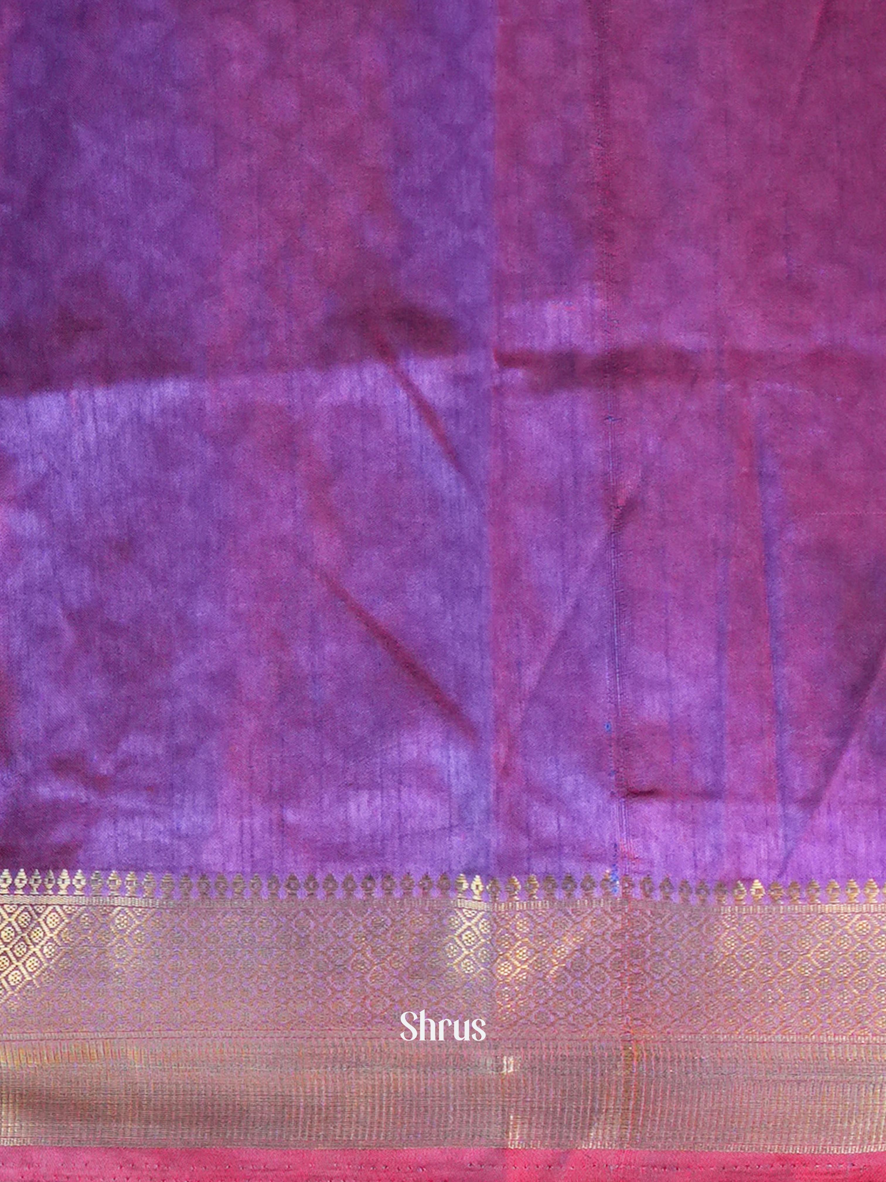Pink & Purple - Semi Patola Saree - Shop on Shrus.com
