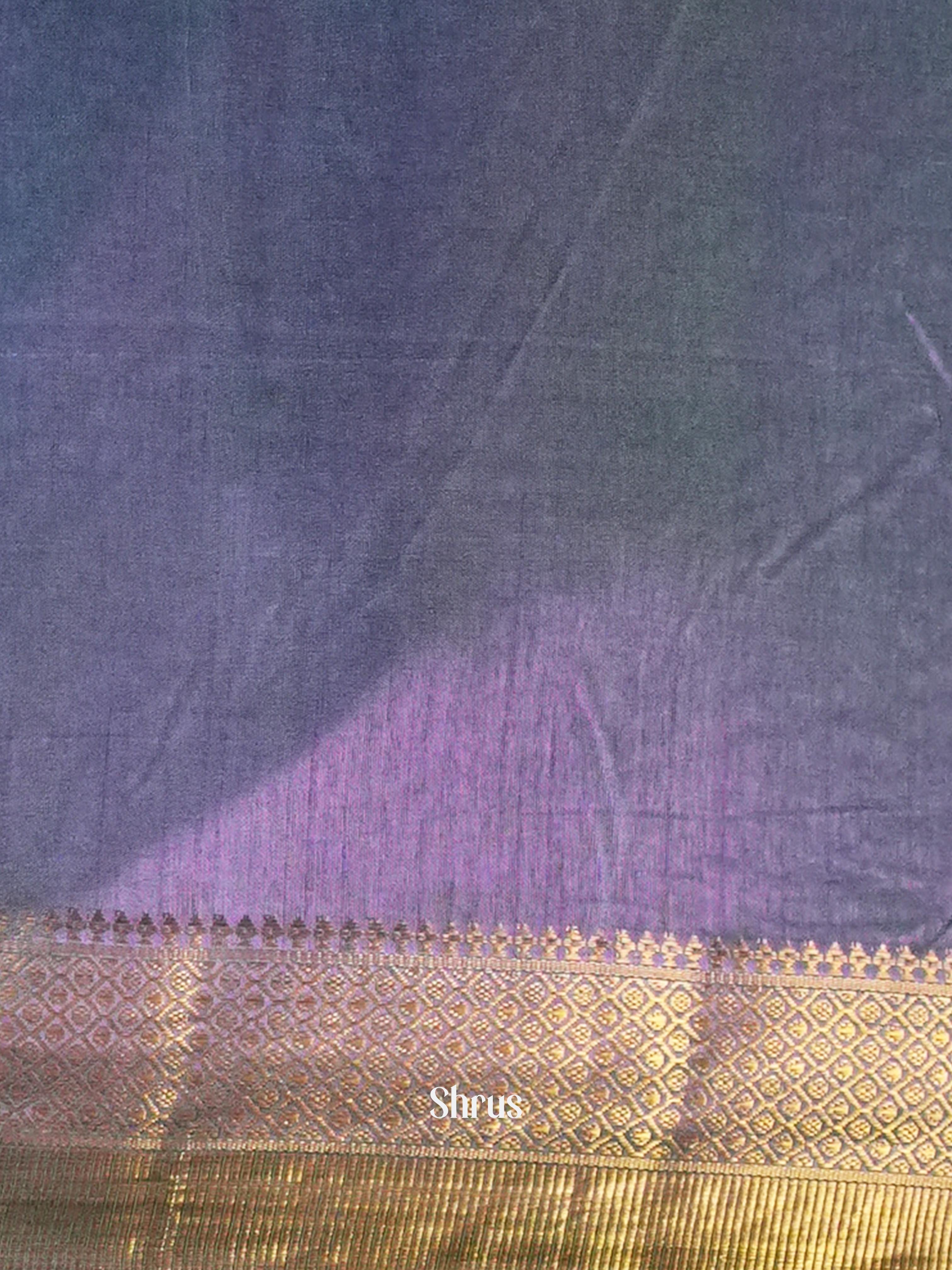 Blue & Purple - Semi Patola Saree - Shop on Shrus.com