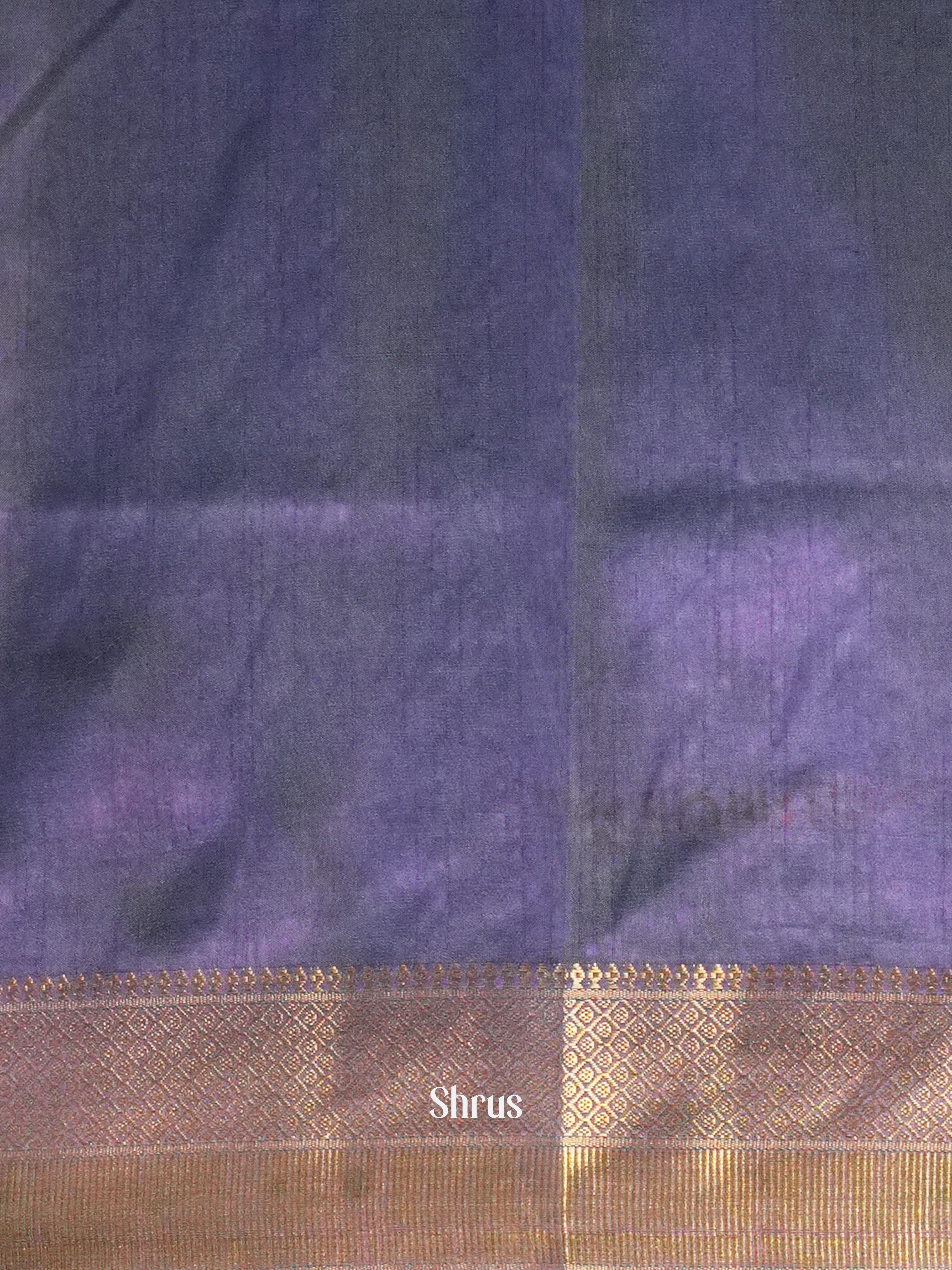 Teal & Purple - Semi Patola Saree - Shop on Shrus.com