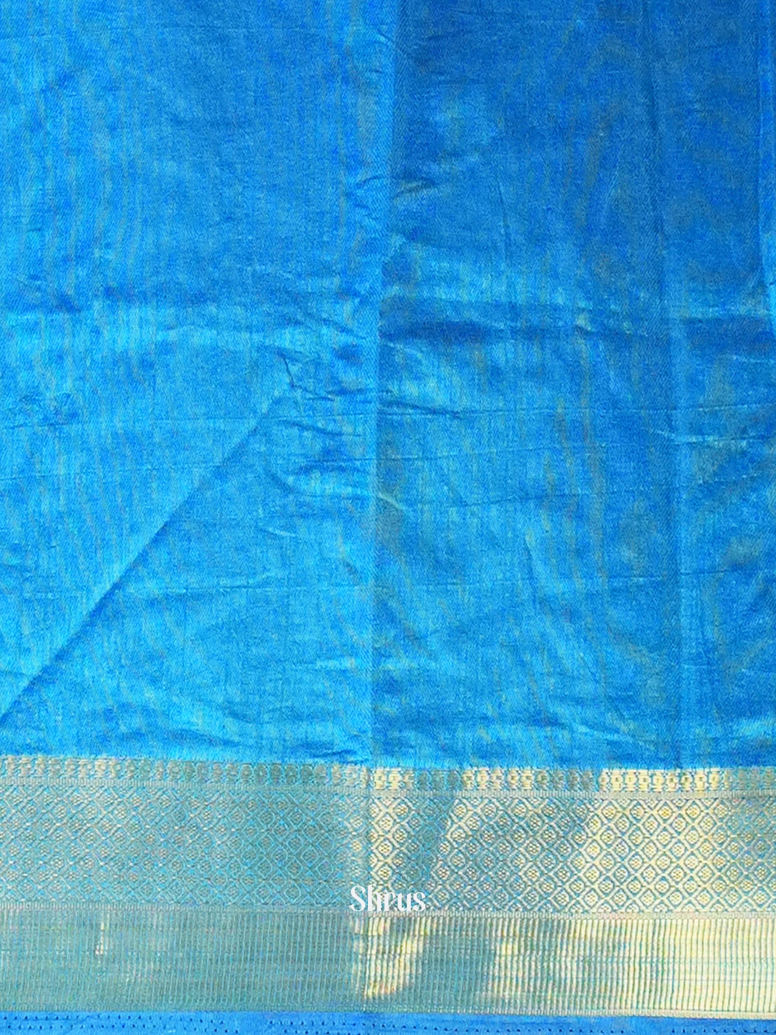 Purple & Blue - Semi Patola Saree - Shop on Shrus.com