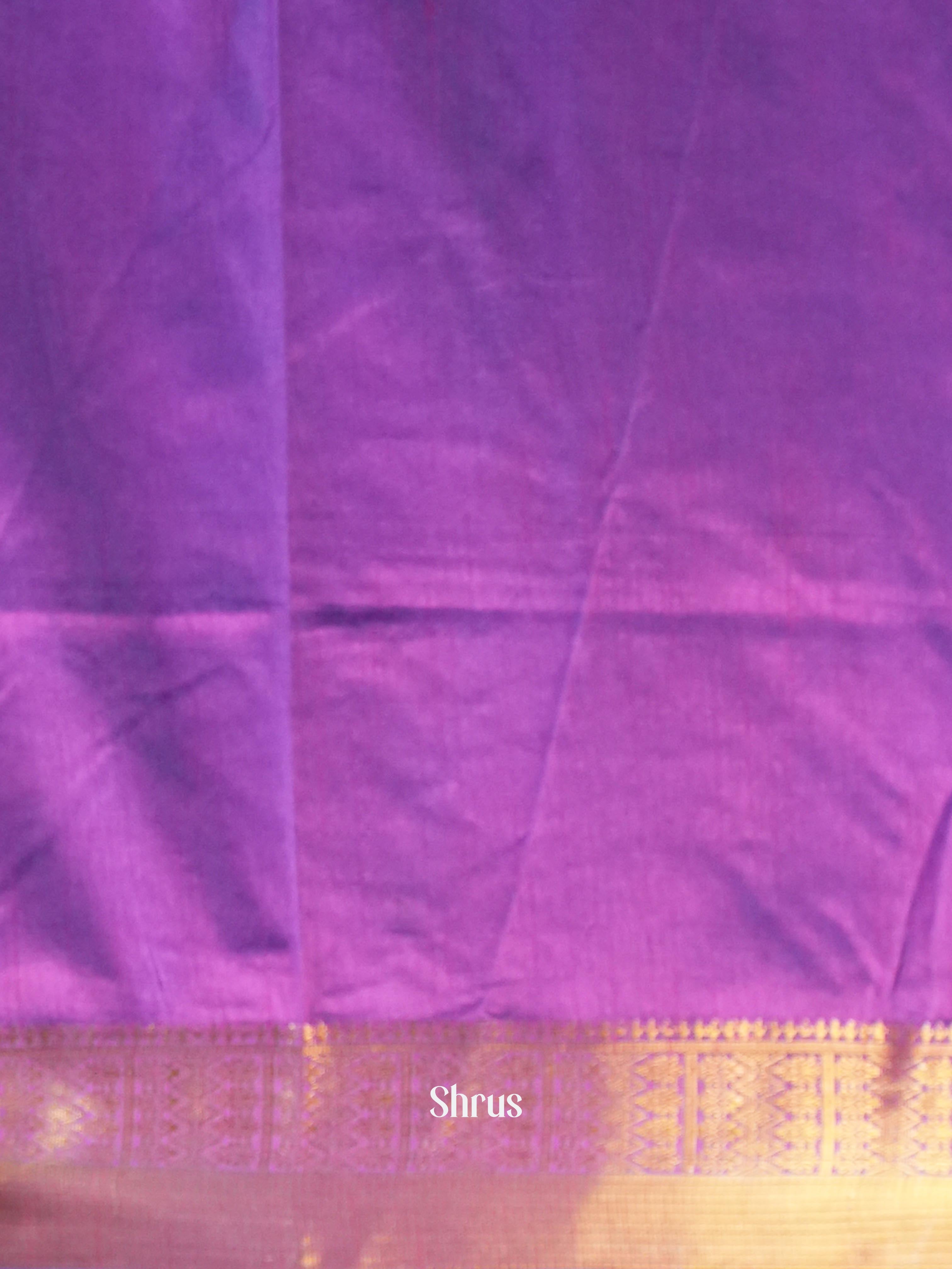 Blue & Purple - Semi Patola Saree - Shop on Shrus.com
