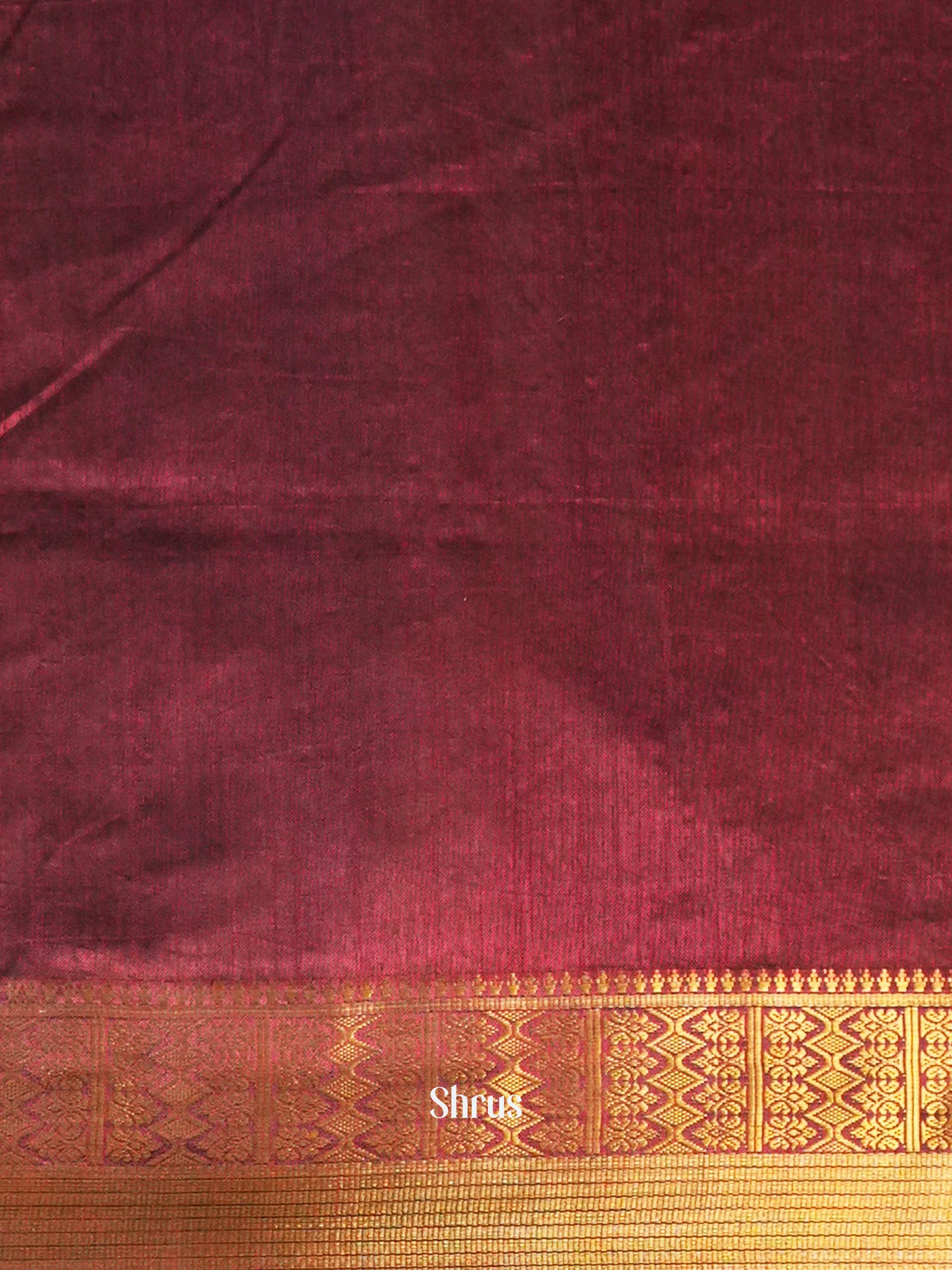 Black & Maroon - Semi Patola Saree - Shop on Shrus.com