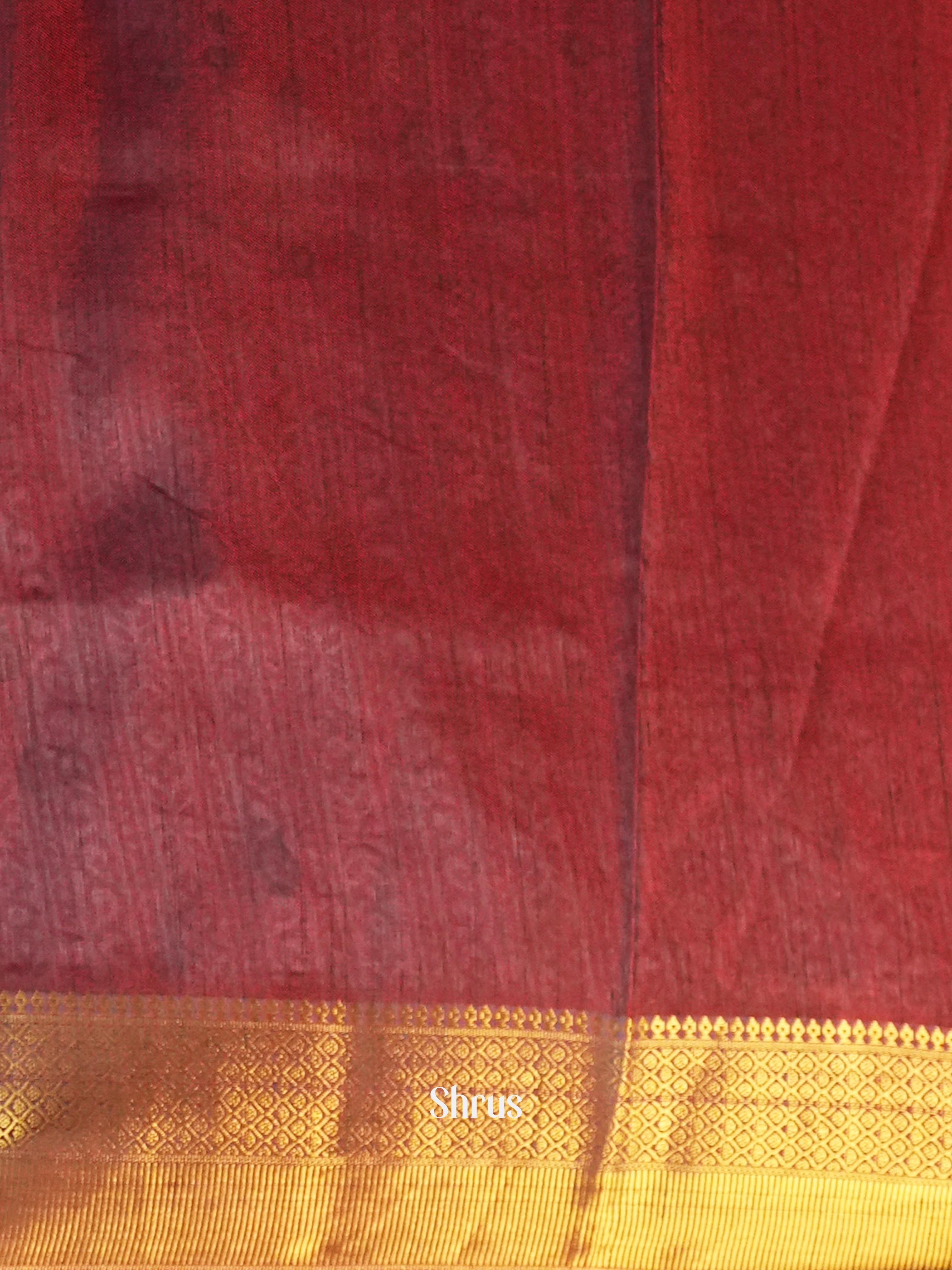 Red & Brown - Semi Patola Saree - Shop on Shrus.com