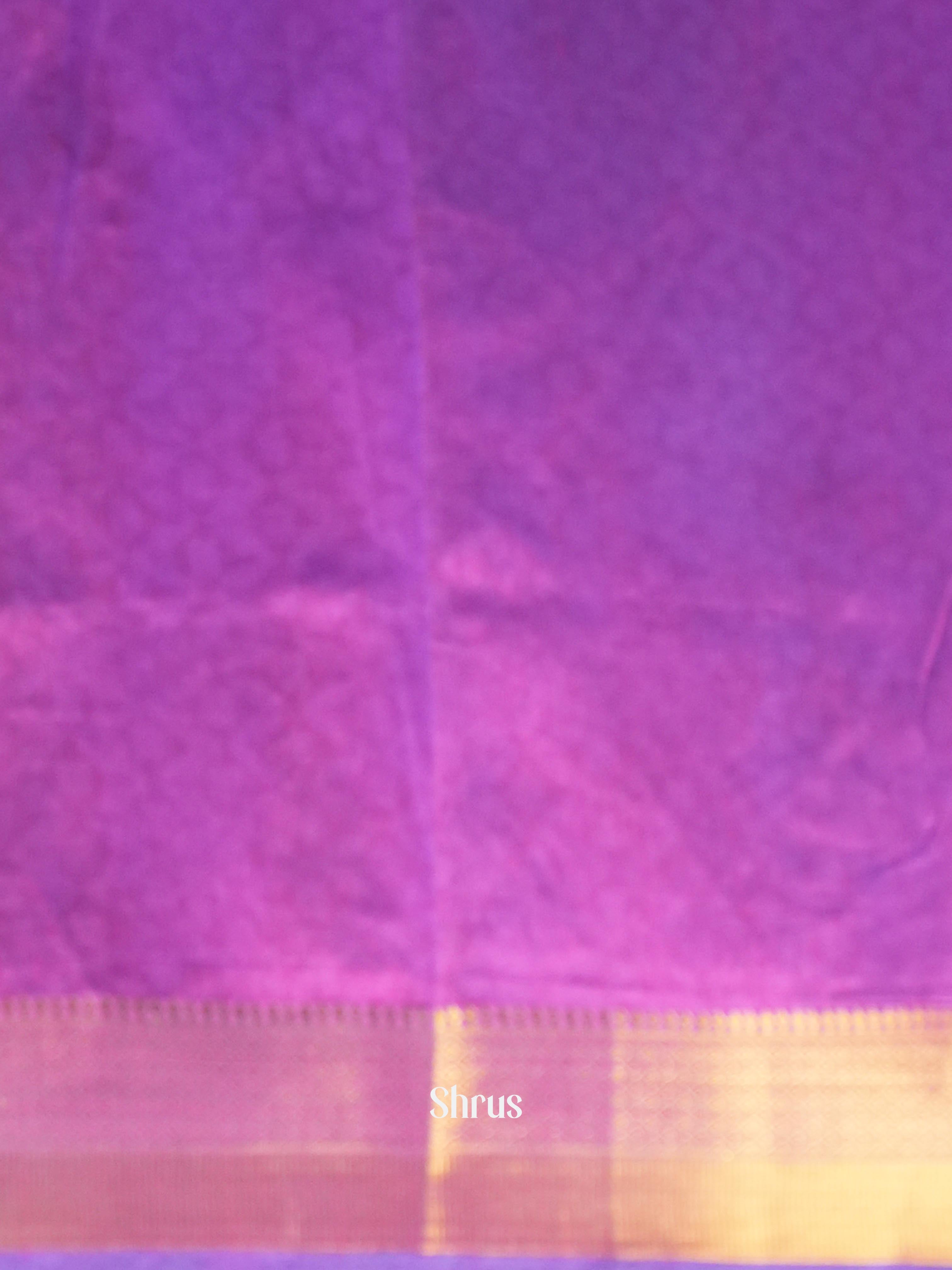 Blue & Purple - Semi Patola Saree - Shop on Shrus.com