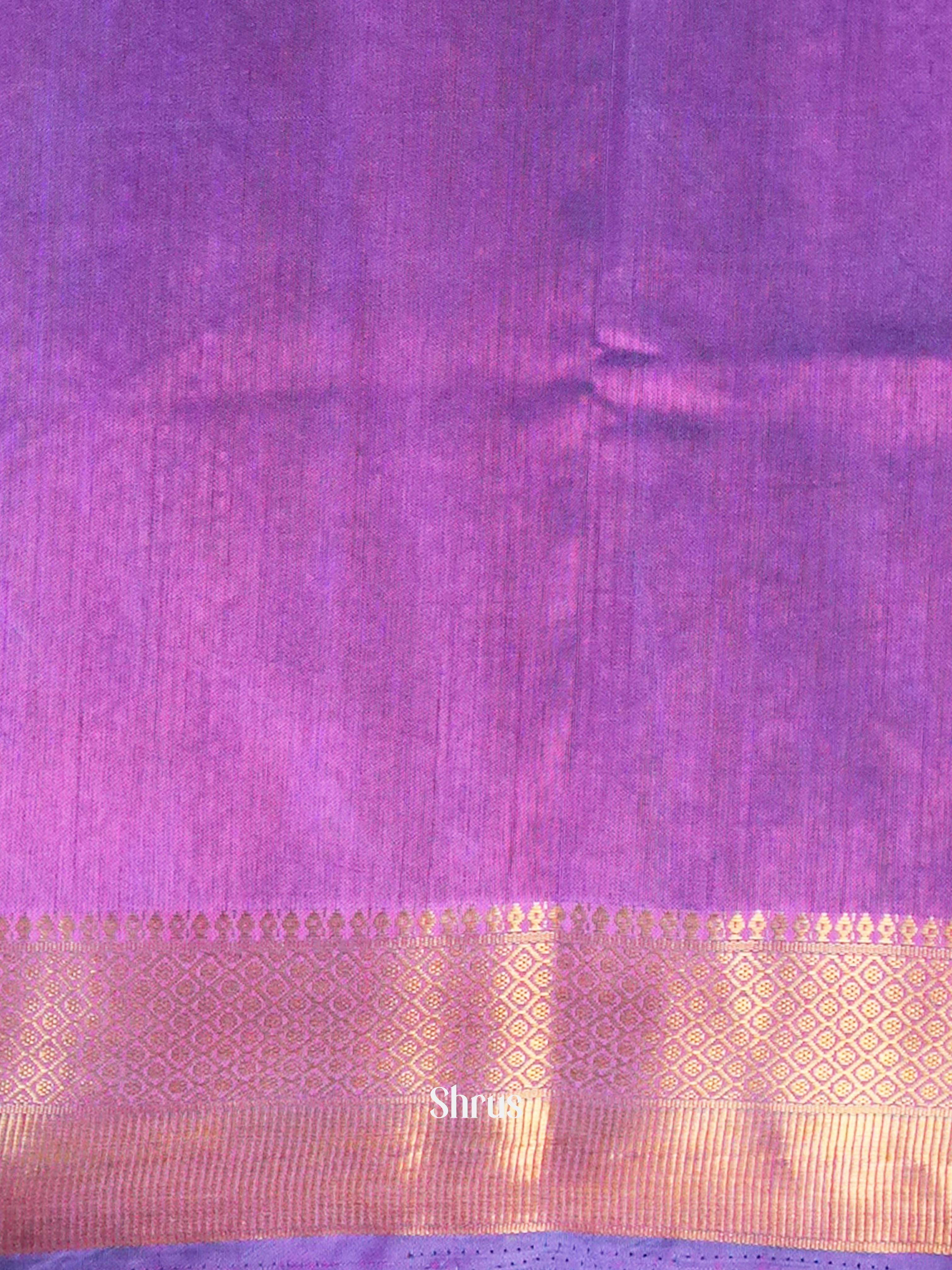 Blue & Purple - Semi Patola Saree - Shop on Shrus.com