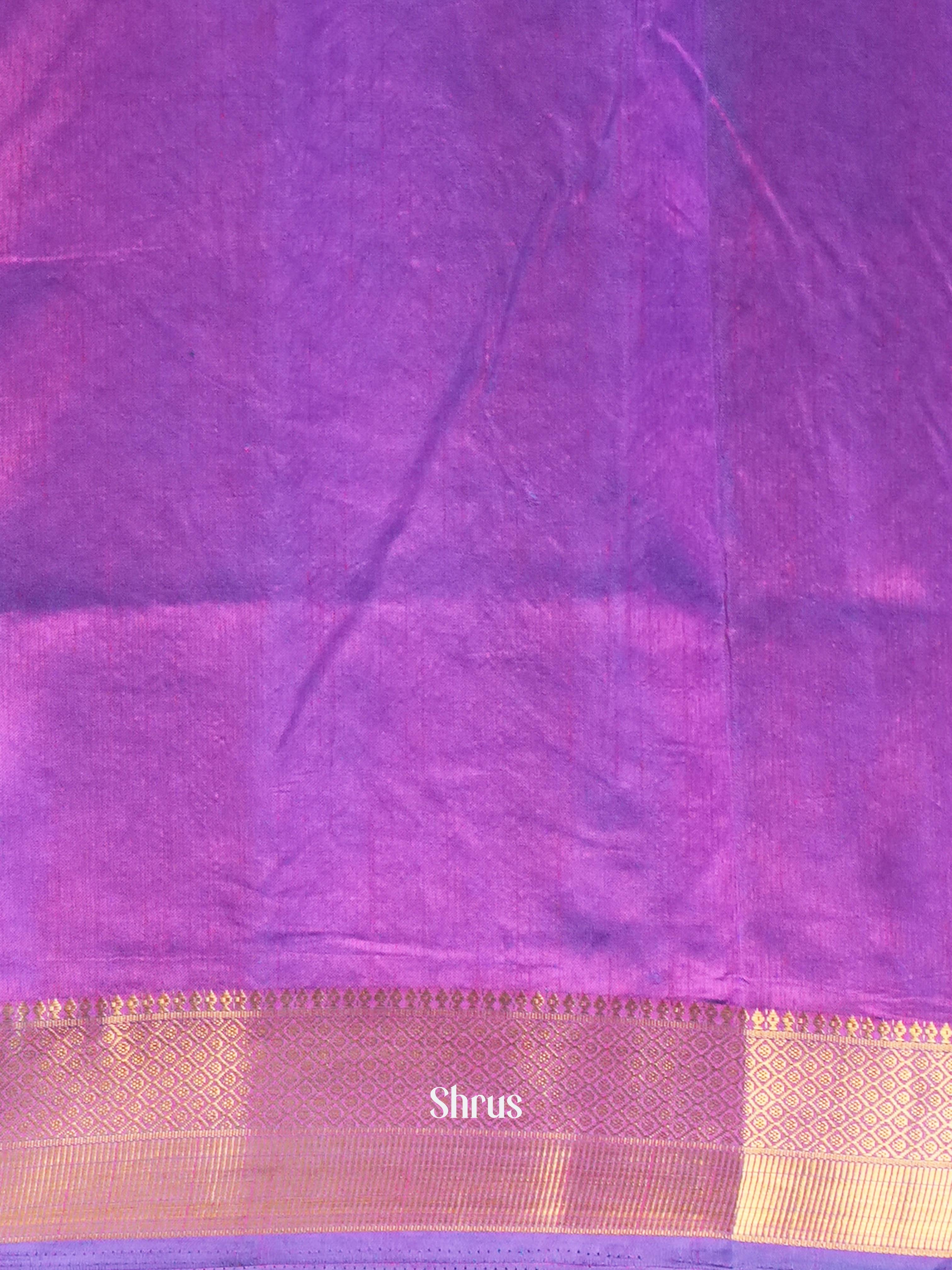 Blue & Purple - Semi Patola Saree - Shop on Shrus.com