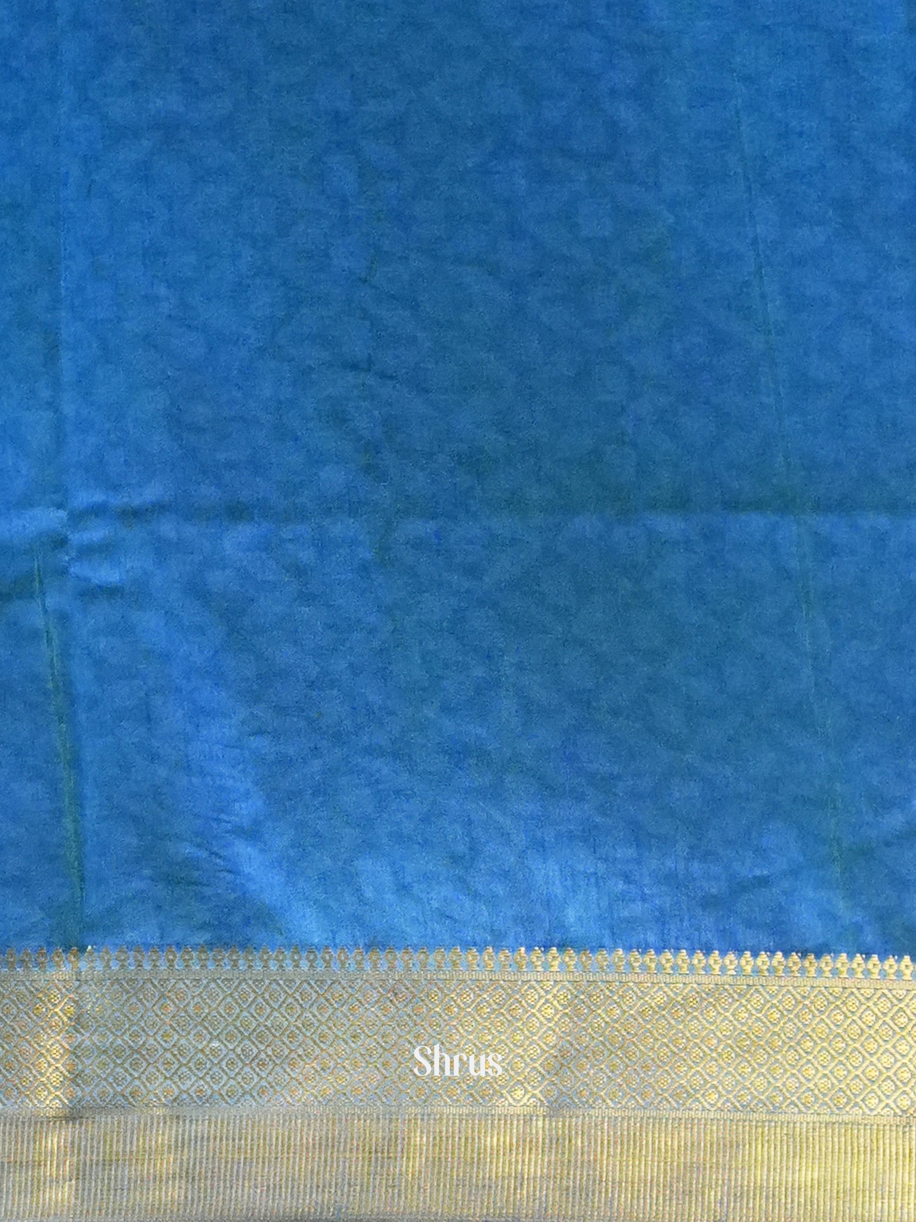 Green & Blue - Semi Patola Saree - Shop on Shrus.com