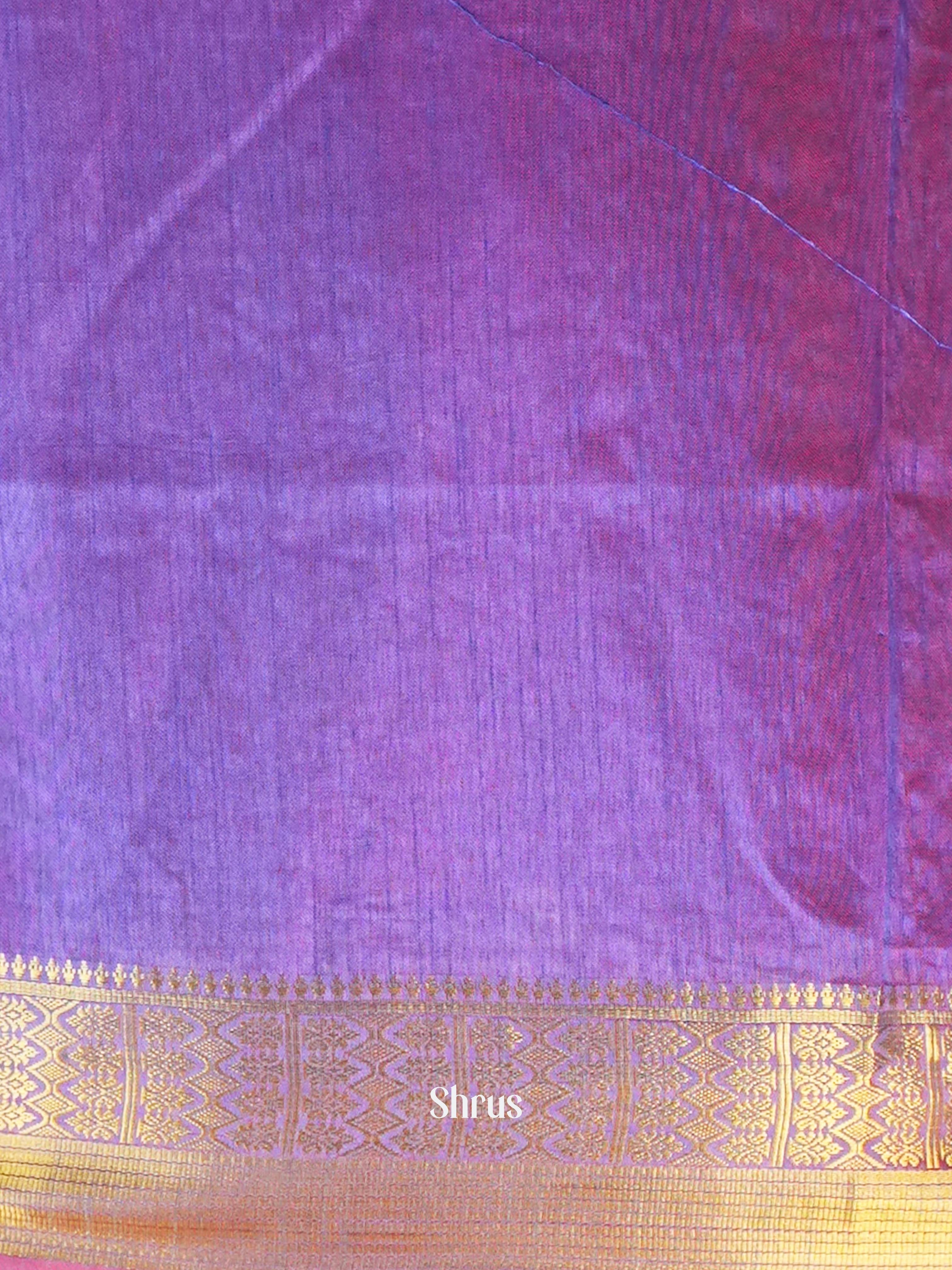 Pink & Purple - Semi Patola Saree - Shop on Shrus.com