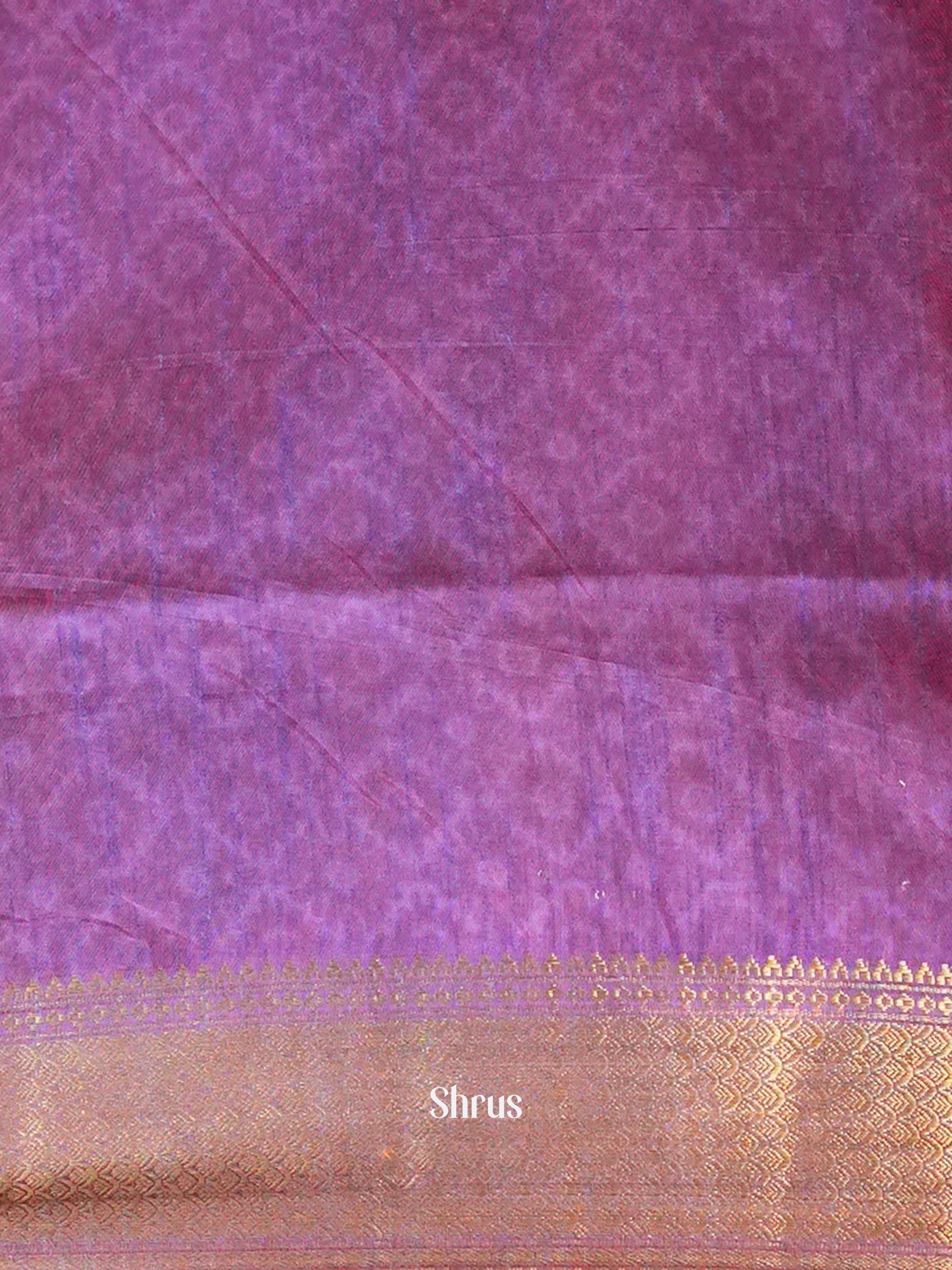 Pink & Purple - Semi Patola Saree - Shop on Shrus.com