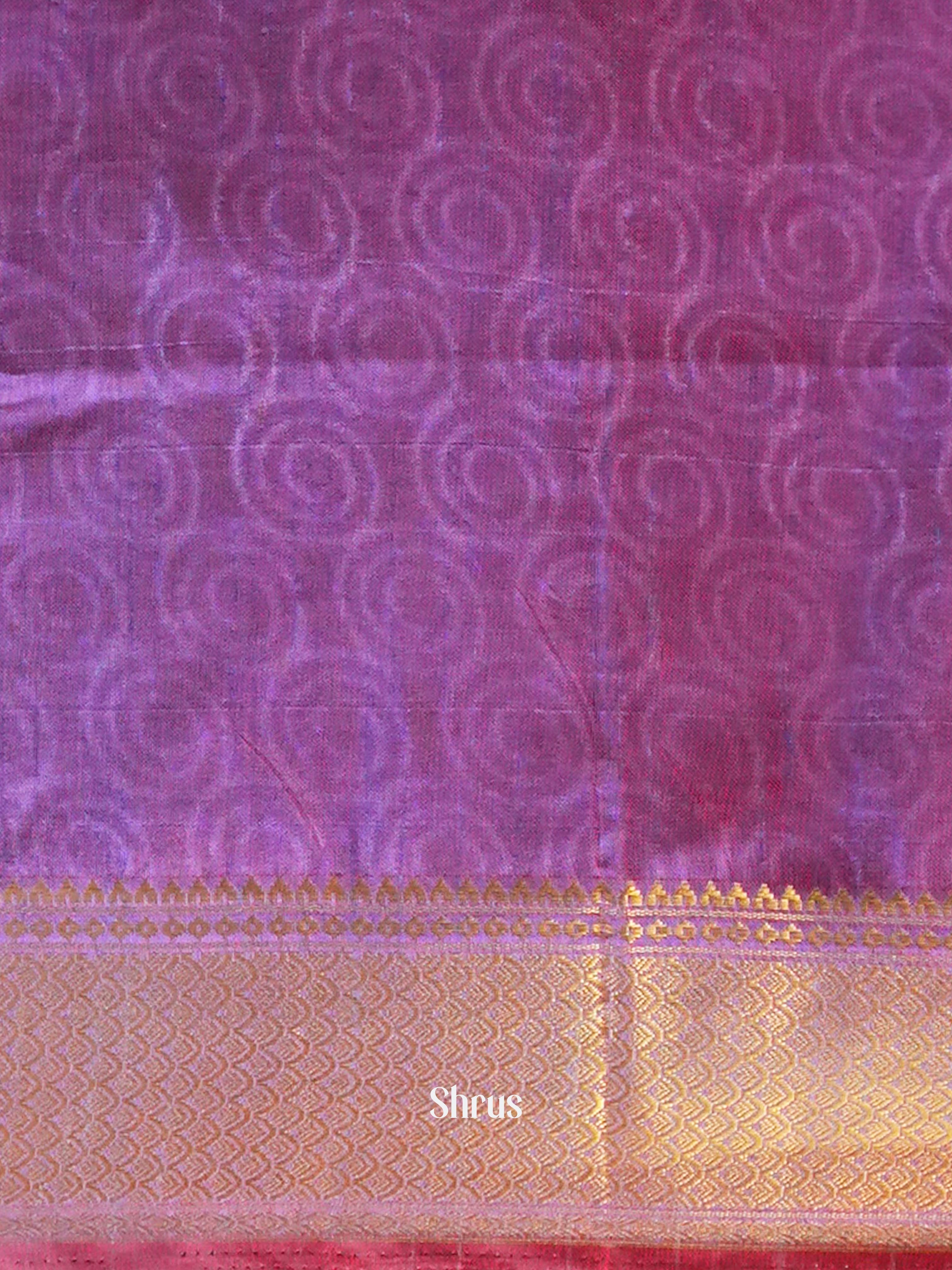 Pink & Purple - Semi Patola Saree - Shop on Shrus.com