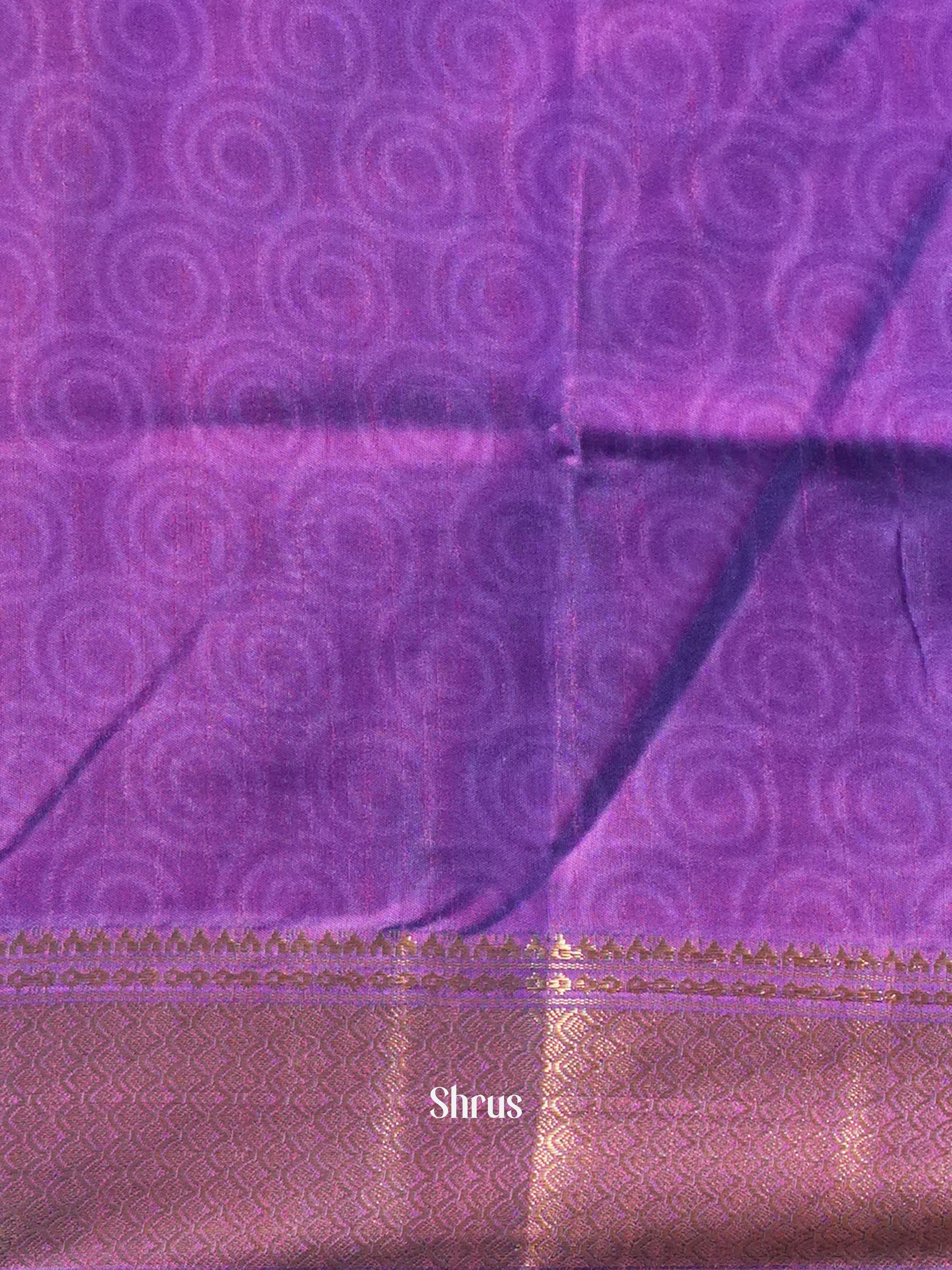 Blue & Purple - Semi Patola Saree - Shop on Shrus.com