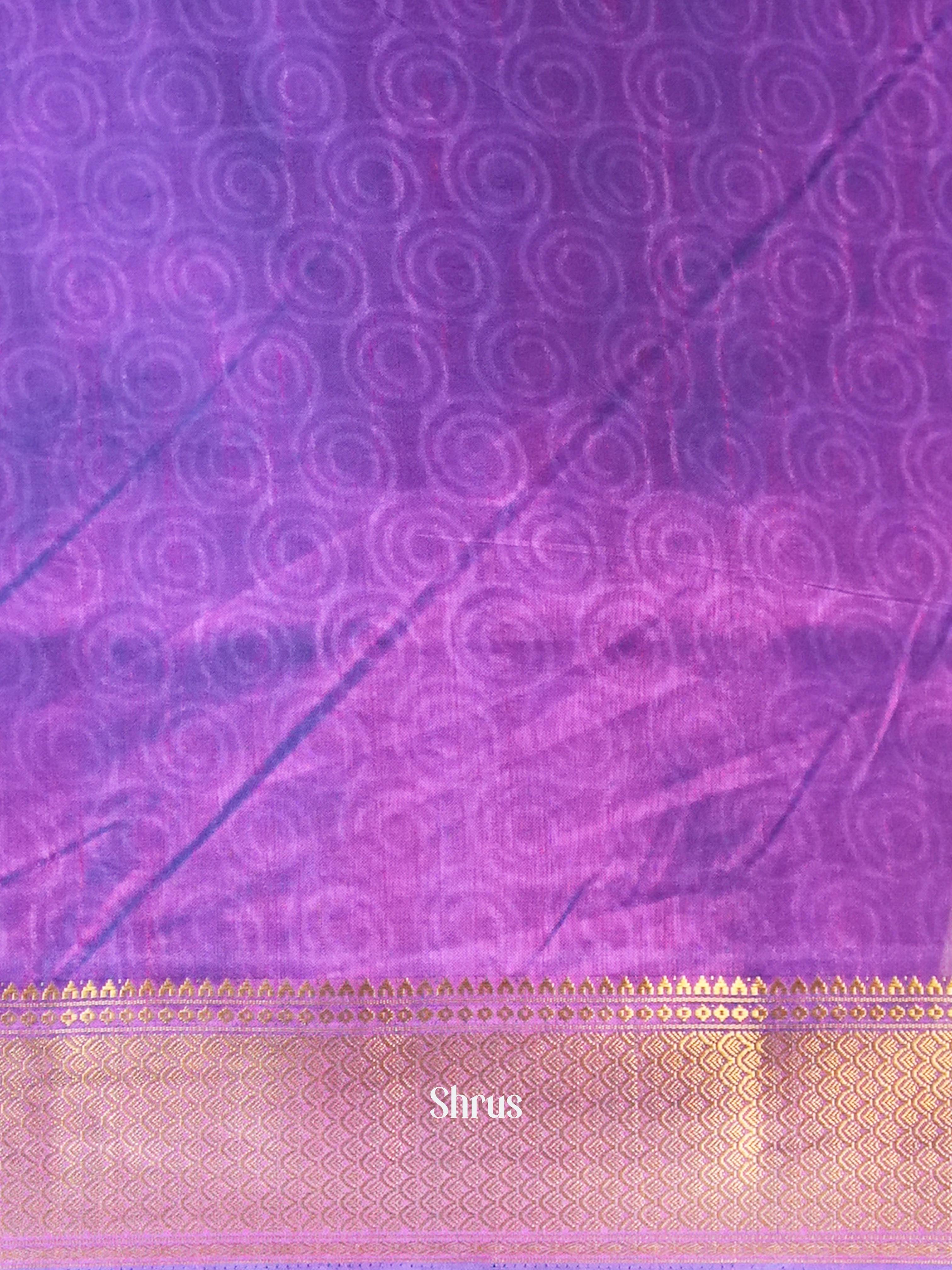 Blue & Purple - Semi Patola Saree - Shop on Shrus.com