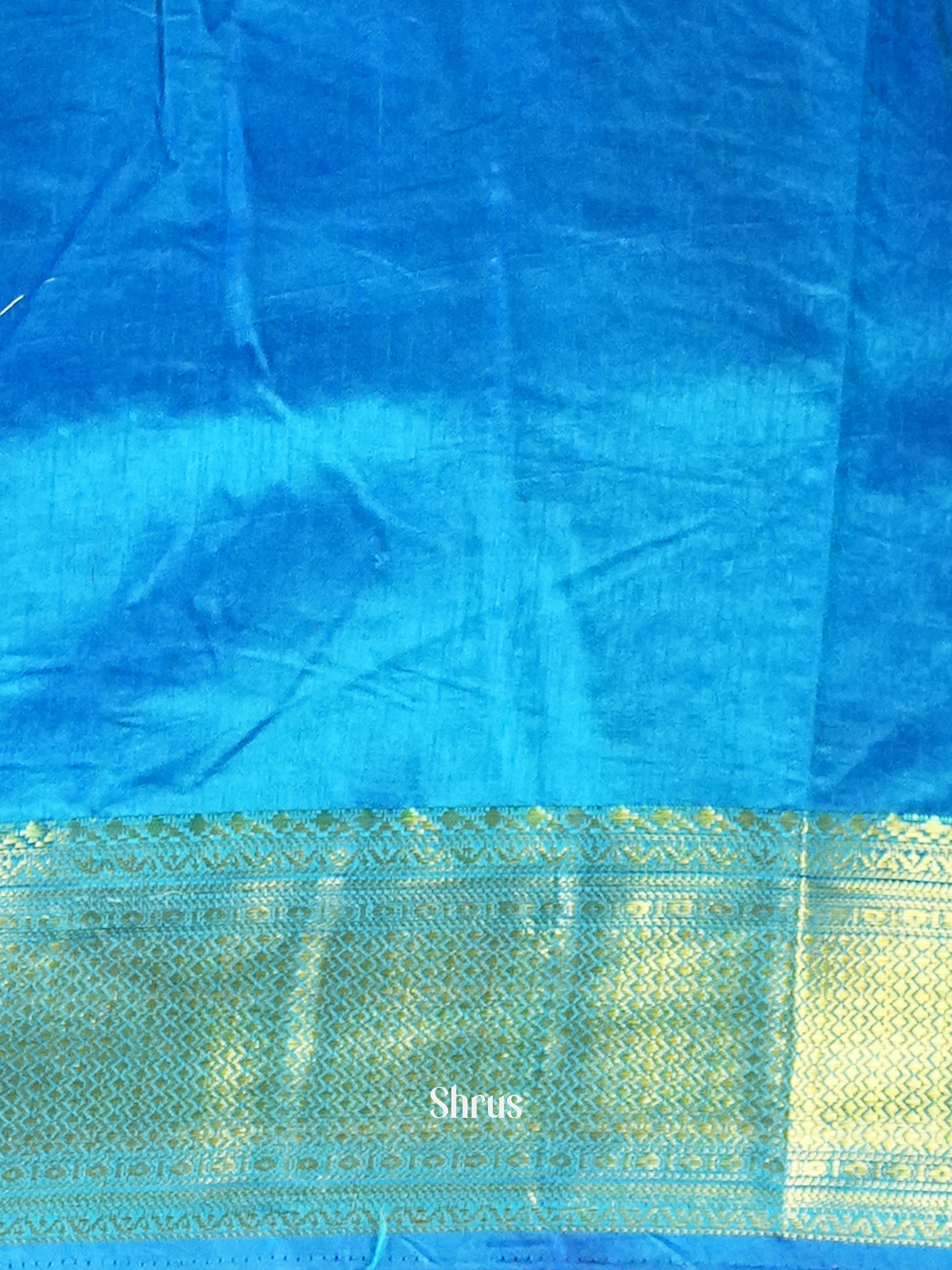 Blue & Purple - Semi Patola Saree - Shop on Shrus.com