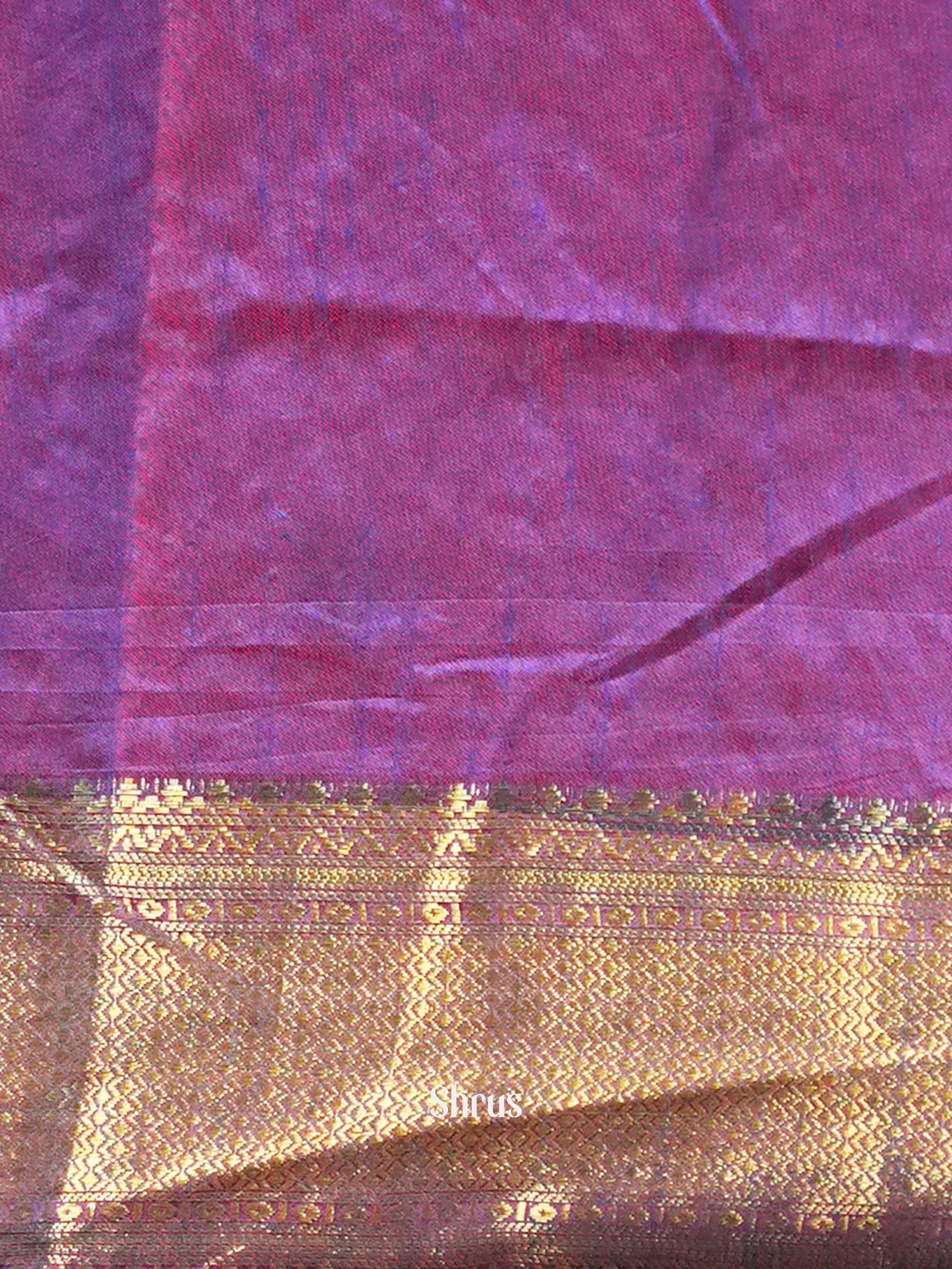 Pink & Purple - Semi Patola Saree - Shop on Shrus.com