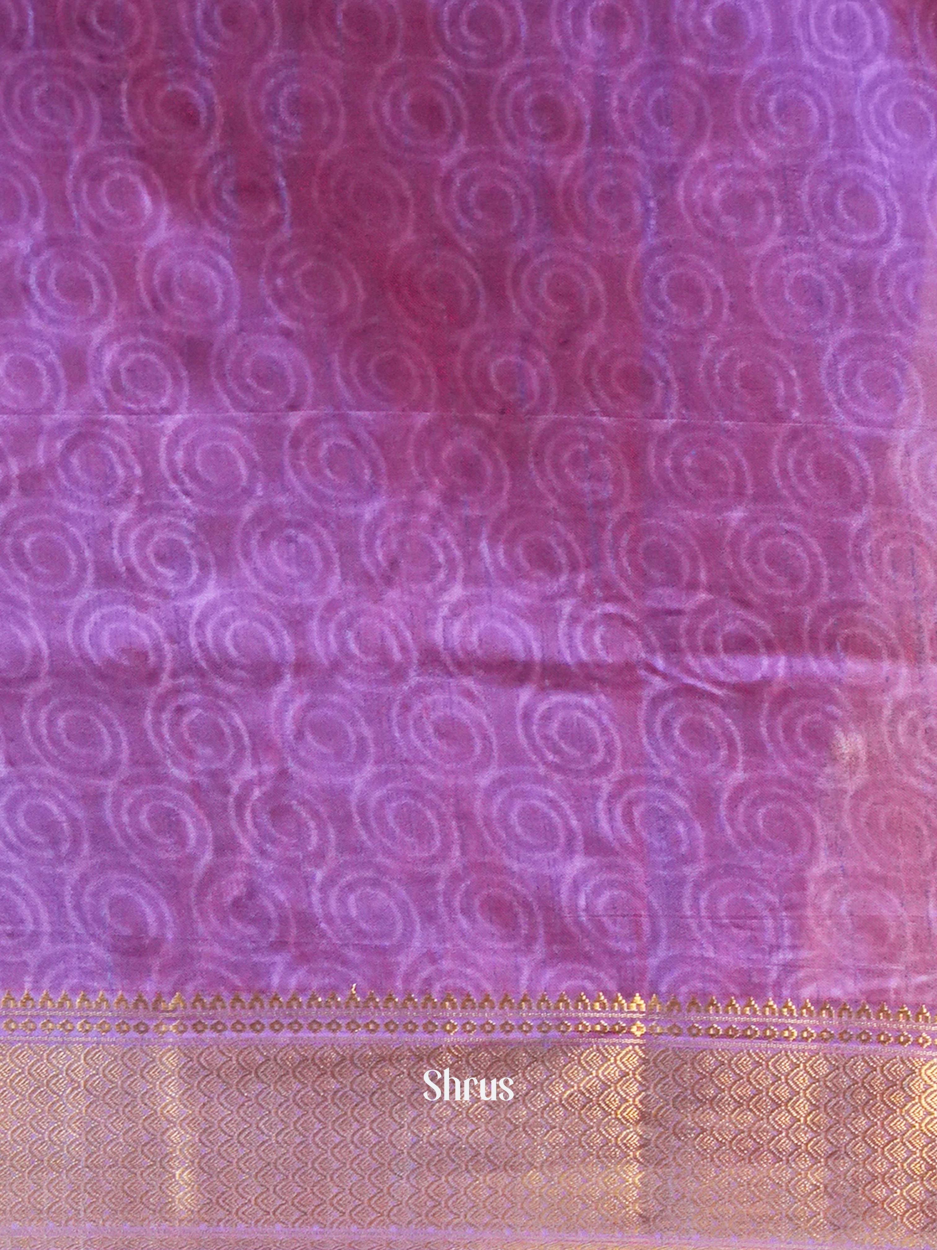Pink & Purple- Semi Patola Saree - Shop on Shrus.com
