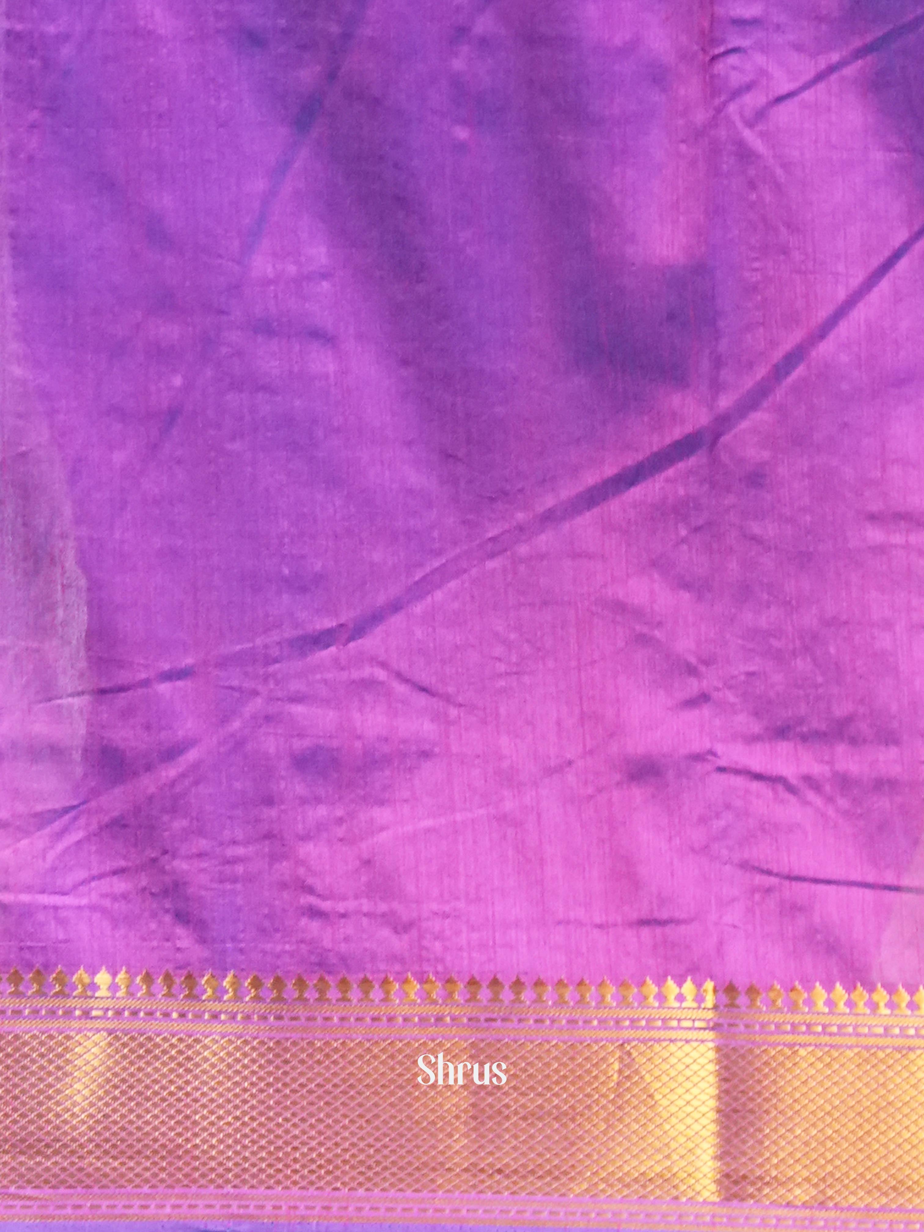 Blue & Purple - Semi Patola Saree - Shop on Shrus.com