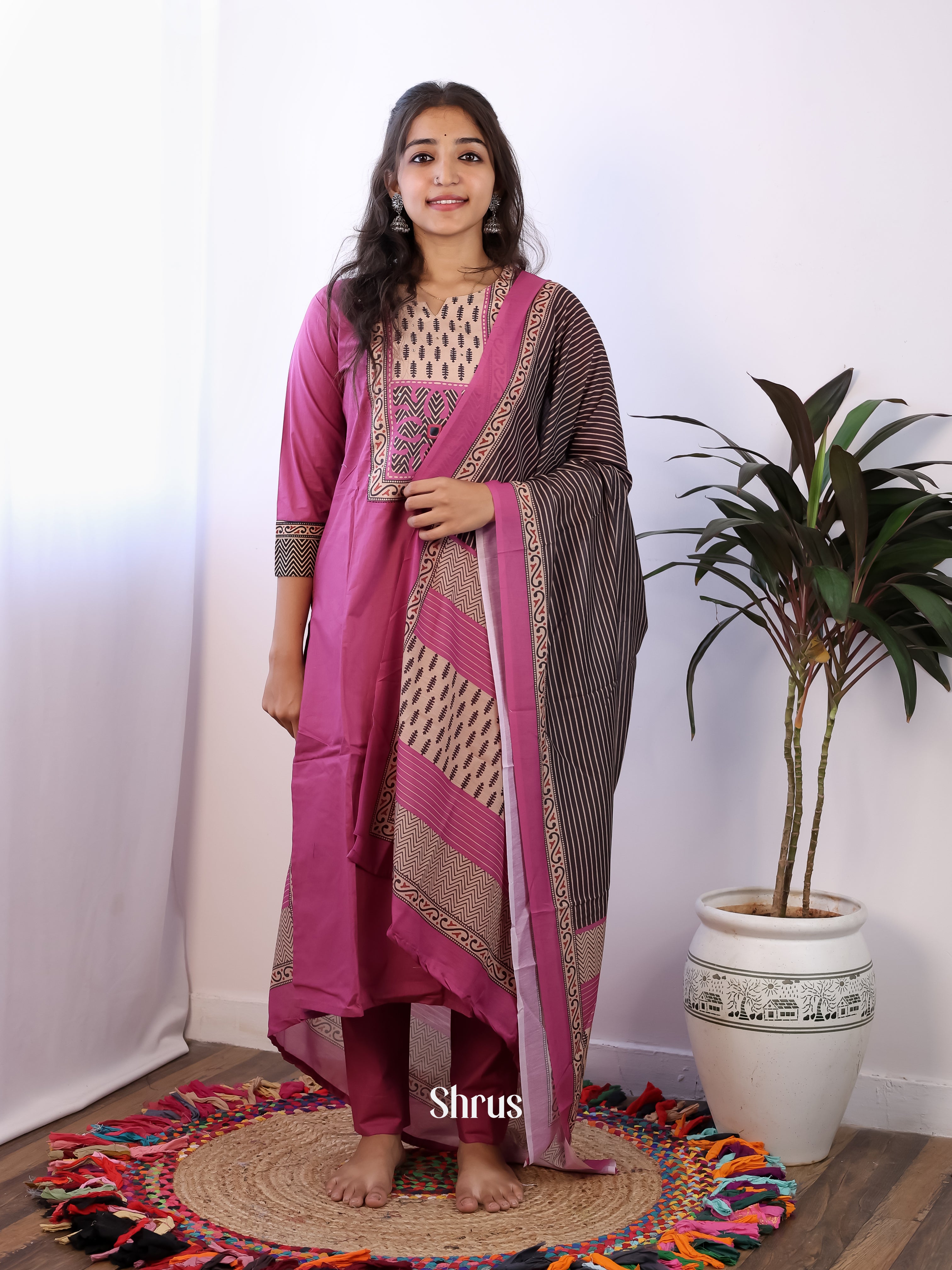 Pink & black - Readymade Suits - Shop on Shrus.com