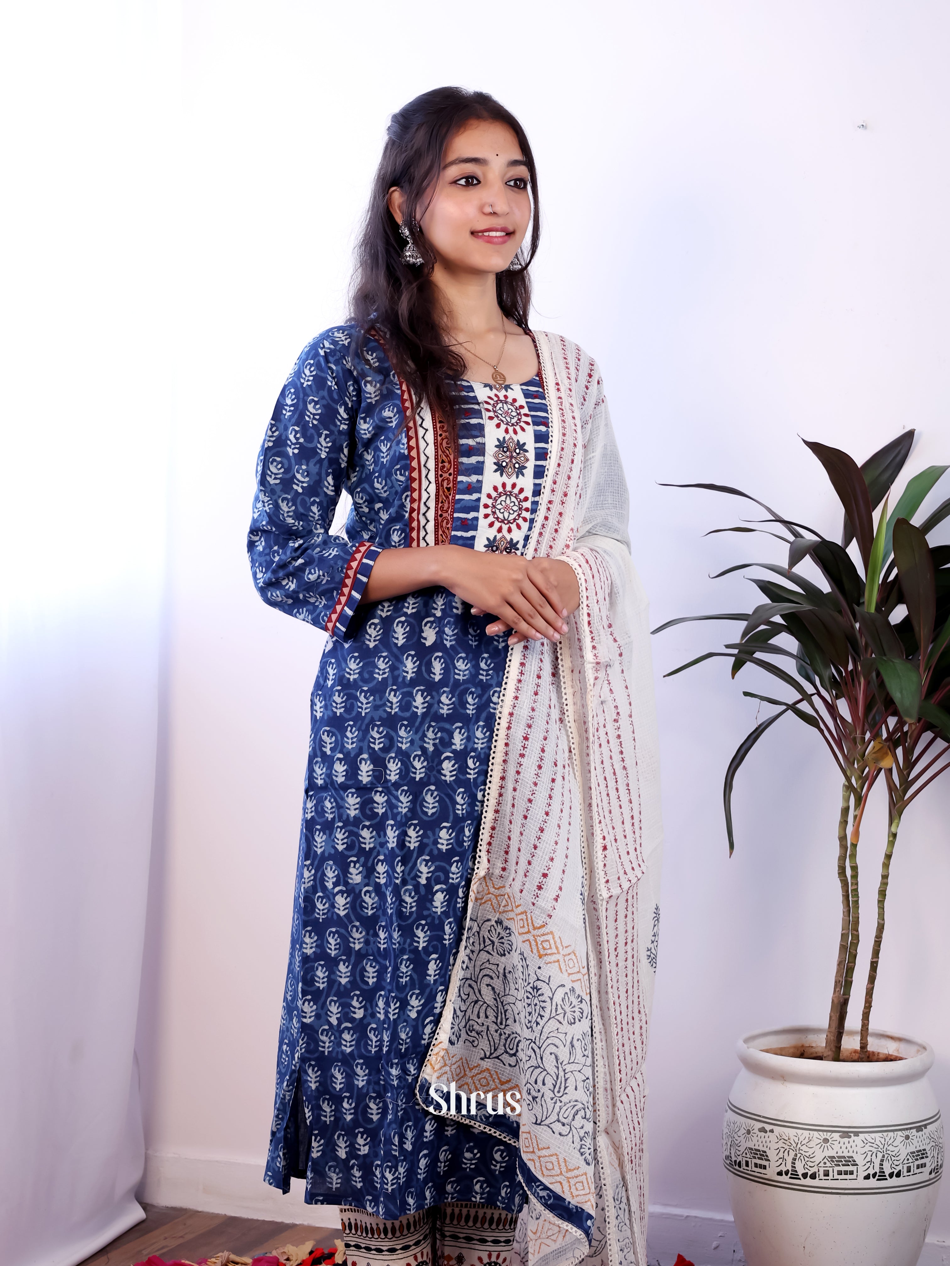 Blue & Cream - Readymade Suits - Shop on Shrus.com