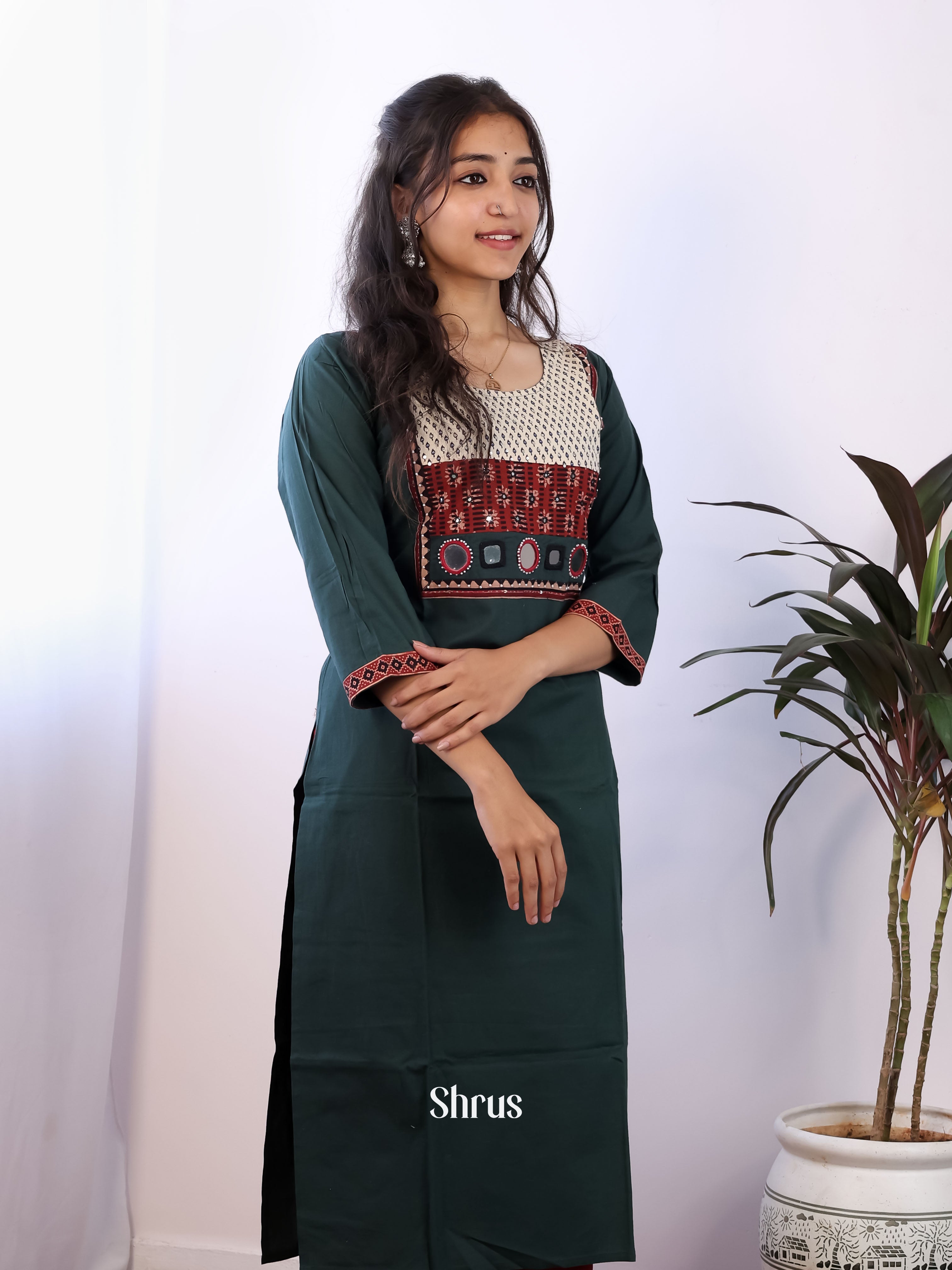 Green & Maroon -2pc Readymade Suits - Shop on Shrus.com
