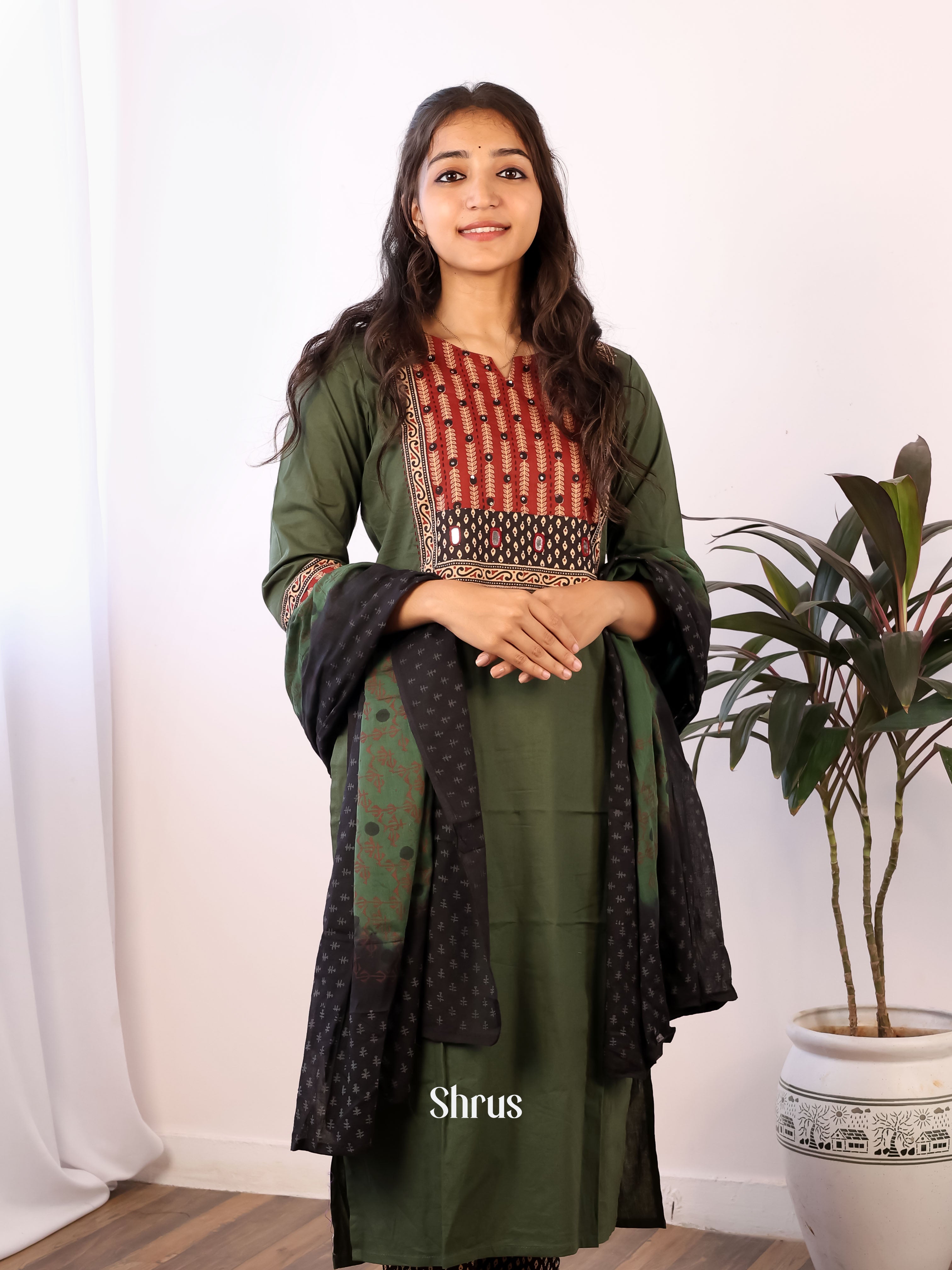 Green - Readymade Kurti - Shop on Shrus.com