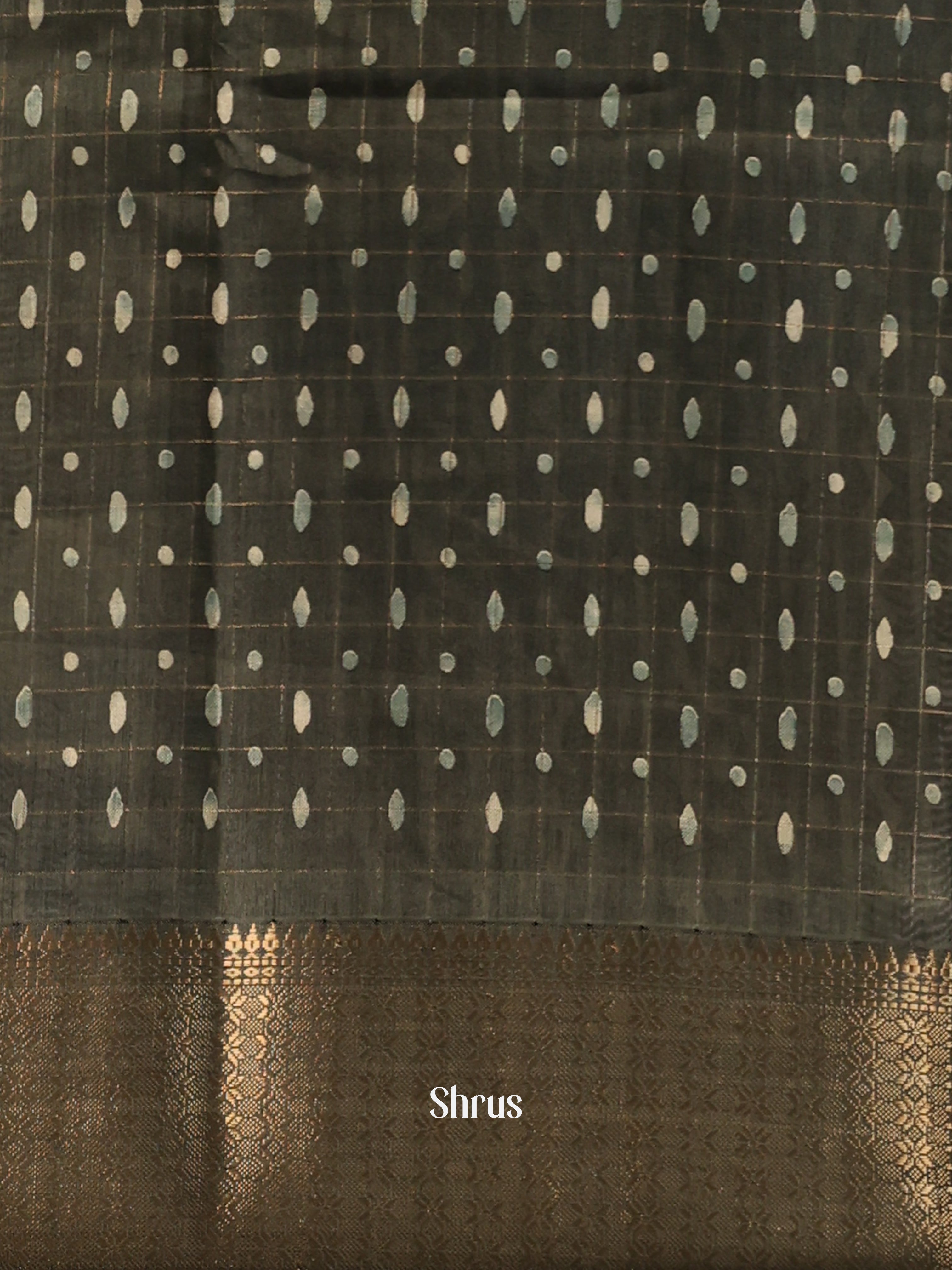 Grey - Semi Crepe Saree - Shop on Shrus.com