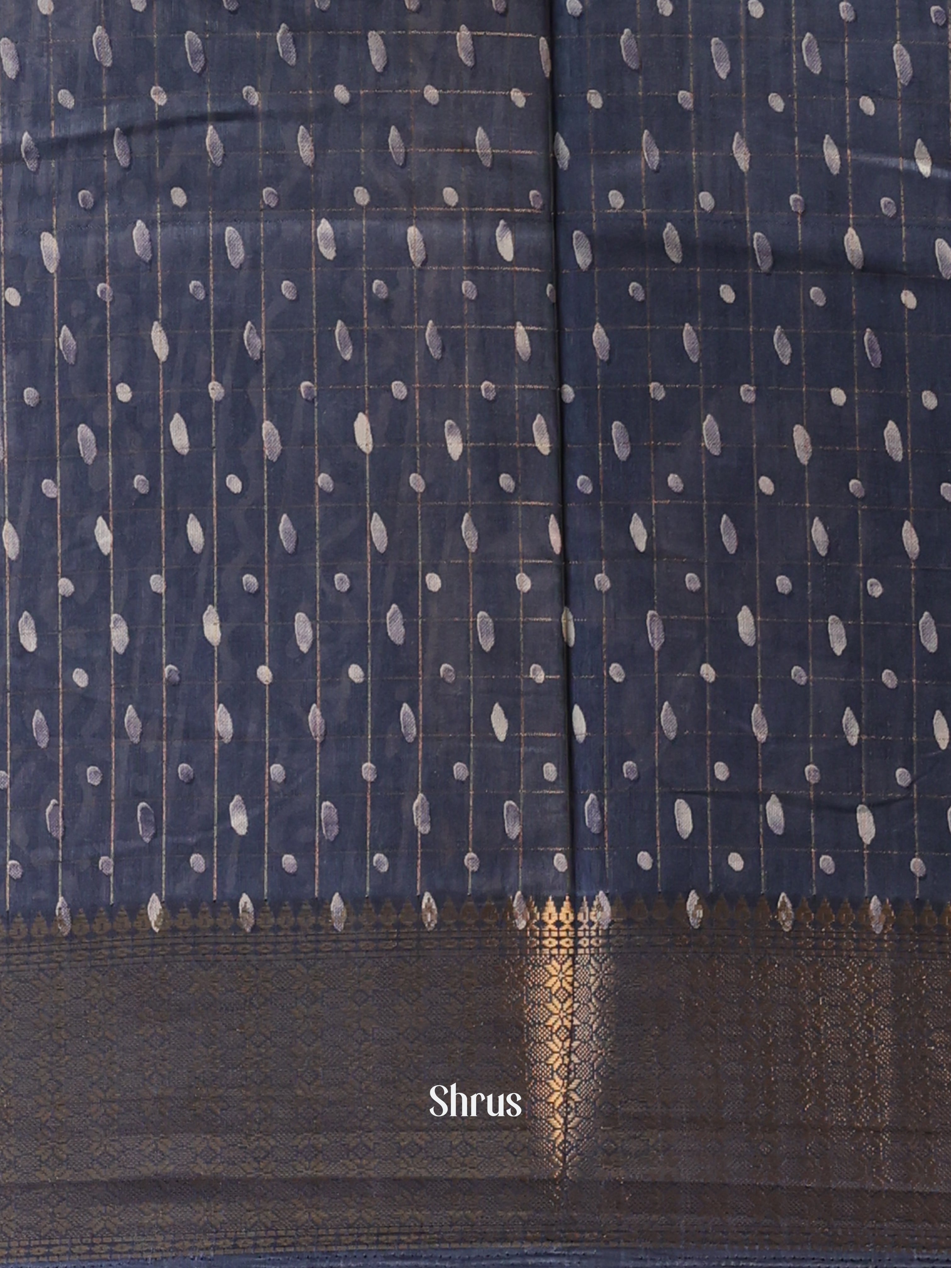 Grey - Semi Crepe Saree - Shop on Shrus.com