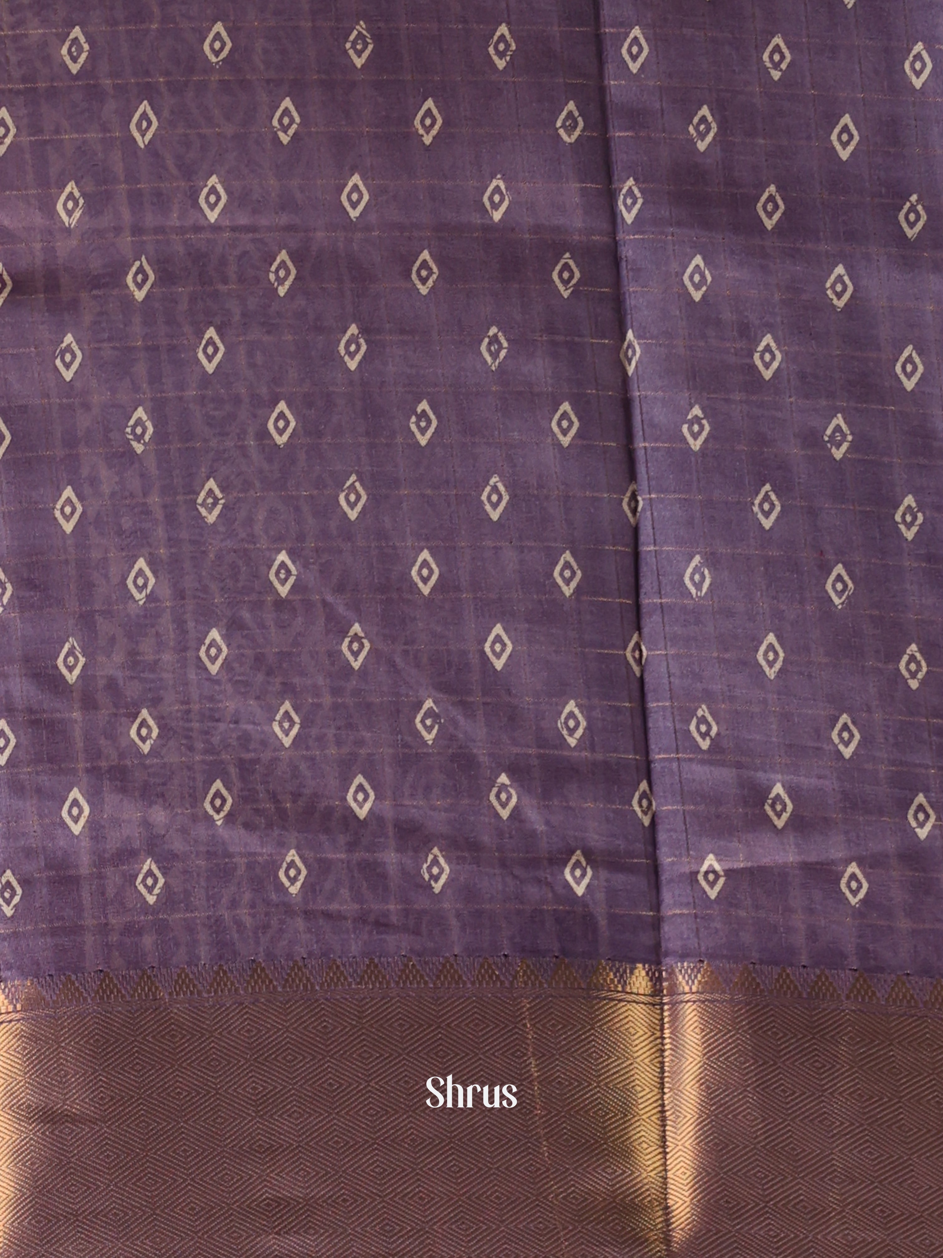 Lavender - Semi Crepe Saree - Shop on Shrus.com
