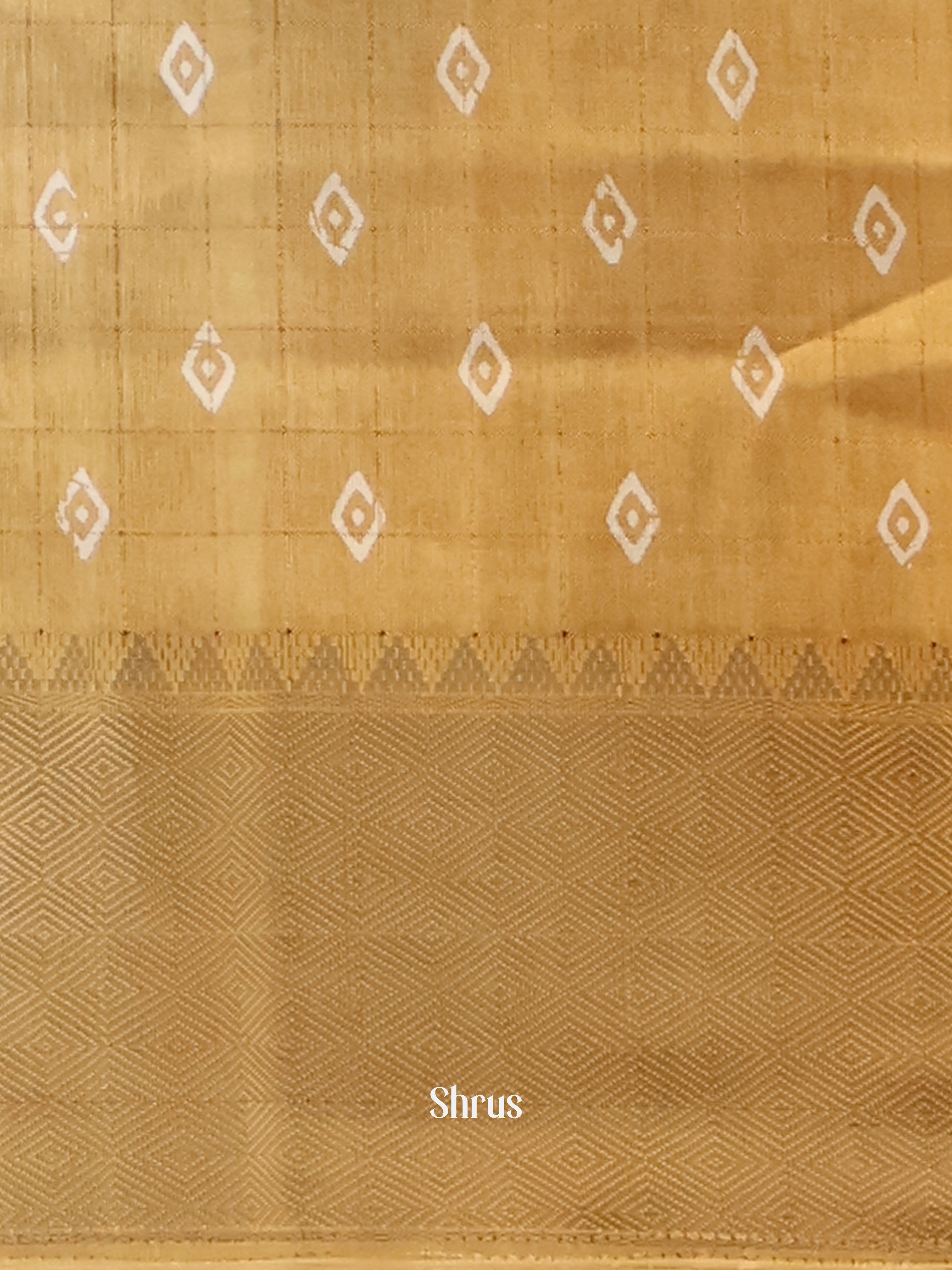 Beige - Semi Crepe Saree - Shop on Shrus.com